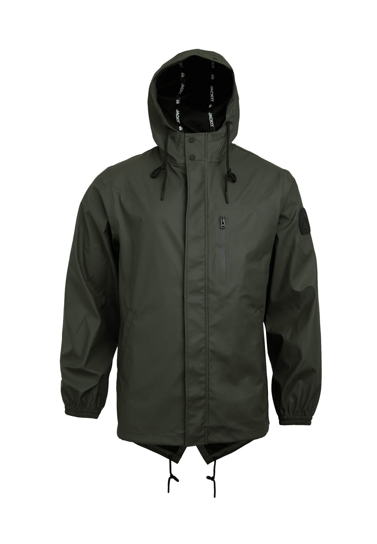 ELEMENTS Unisex Raincoat 2.0 Khaki flat lay swatch