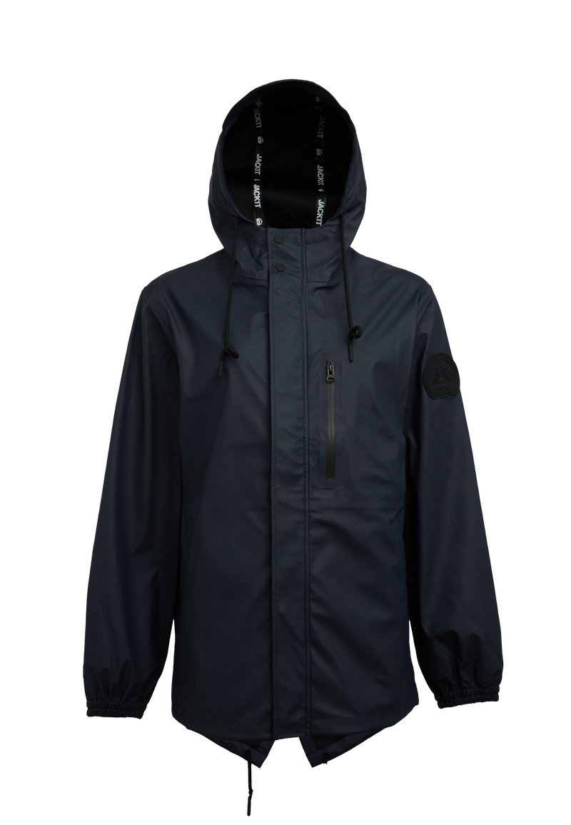 ELEMENTS Raincoat 2.0 Navy flat lay swatch