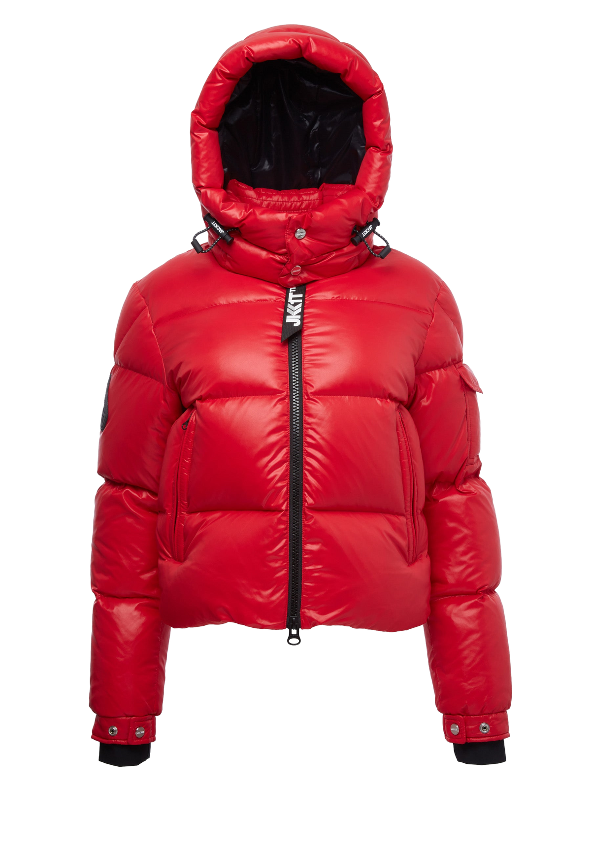 EZ Puffer Racer Hooded Jacket flat lay swatch