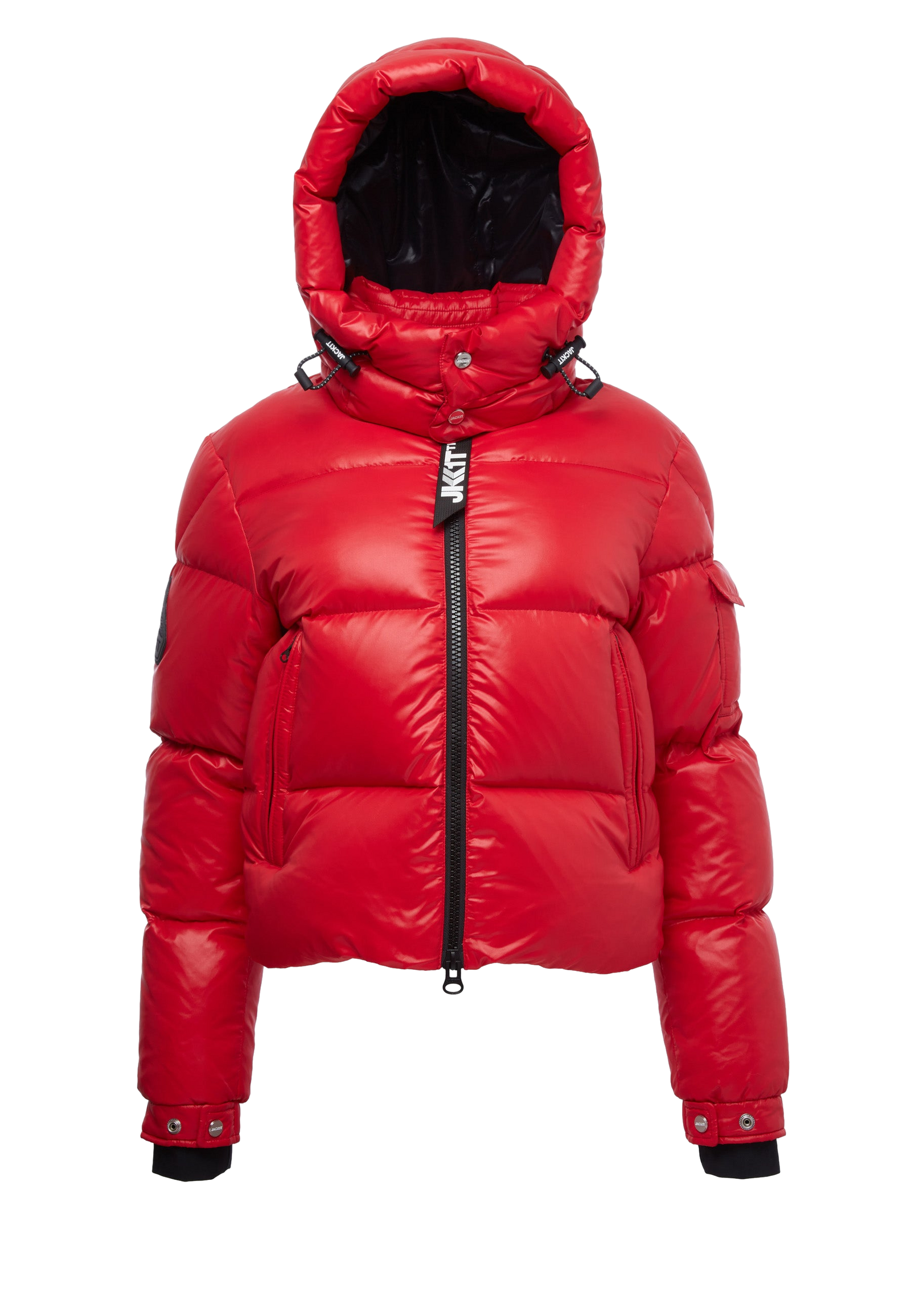 EZ Puffer Racer Hooded Jacket flat lay swatch