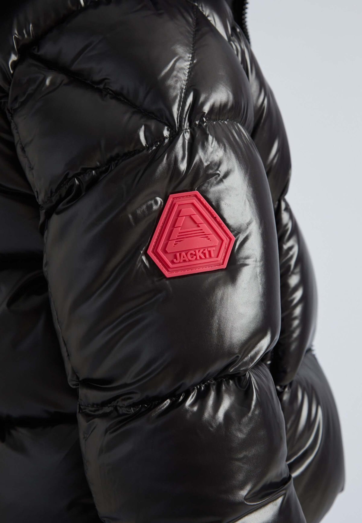 EZ Slick Puffer Hooded Jacket Black/Pink by JACK1T