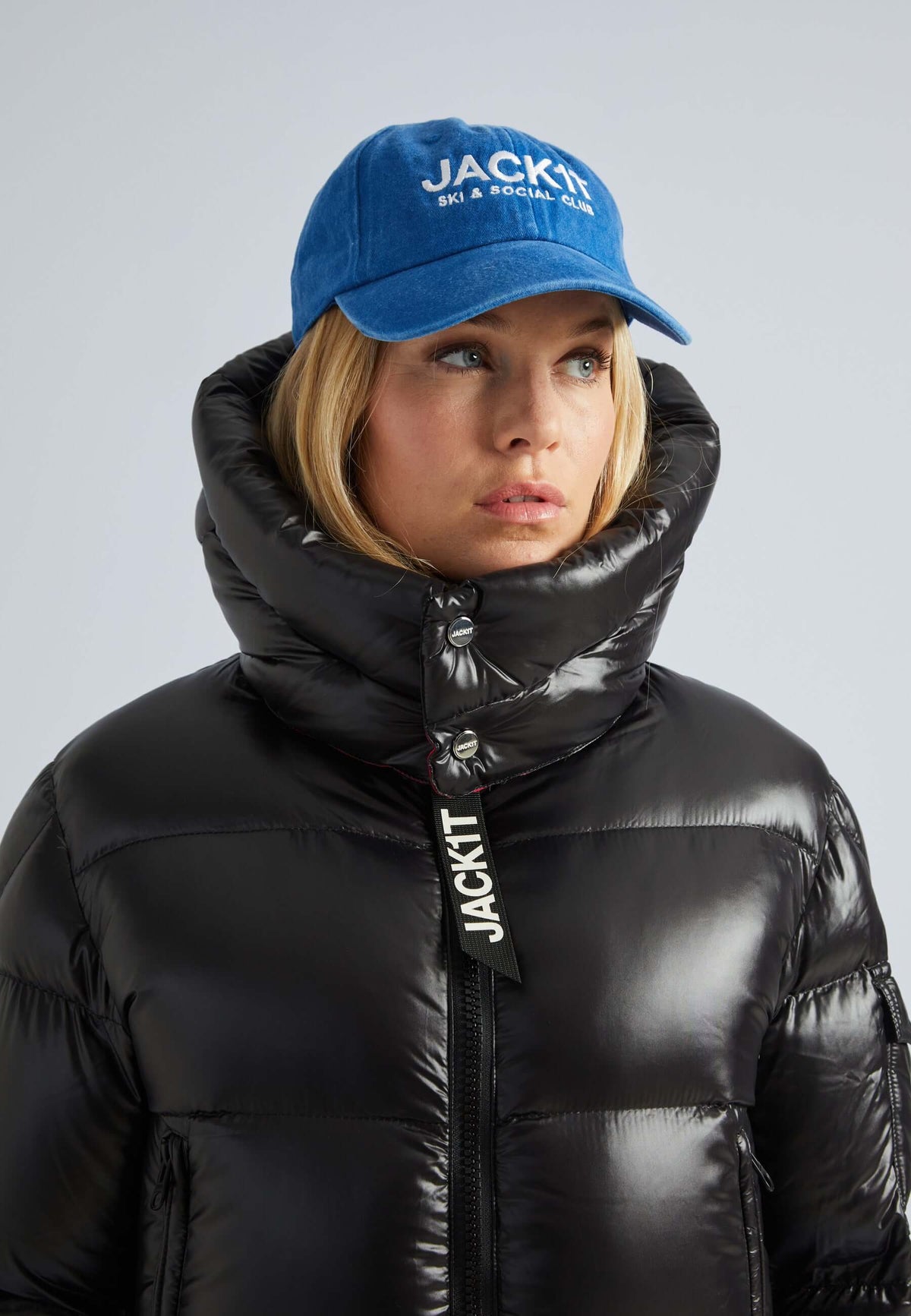 EZ Slick Puffer Hooded Jacket Black/Pink by JACK1T
