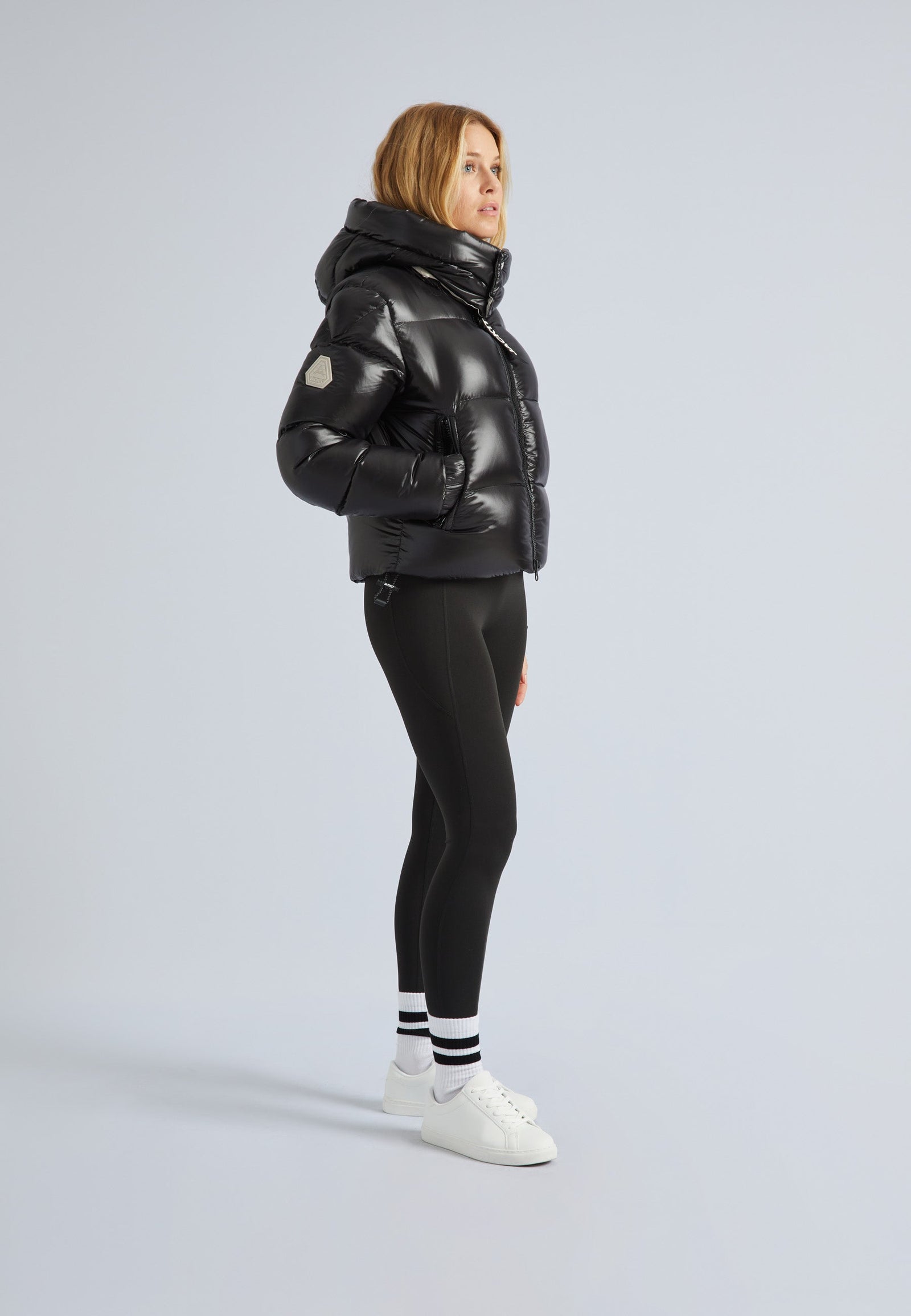 EZ Slick Puffer Hooded Jacket Black/Stone by JACK1T