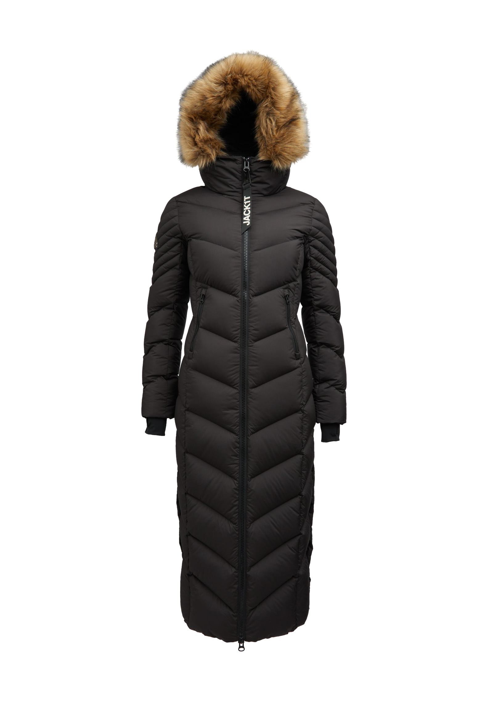 Vector Ultra Long Fur Coat V2 flat lay swatch