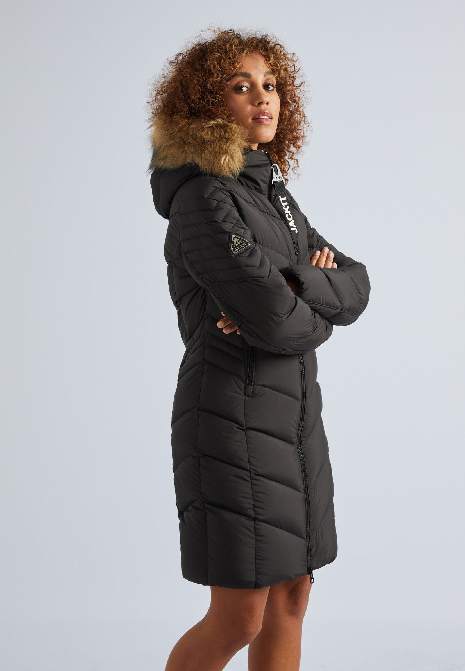 Opium Luxe Parka Coat Black by JACK1T