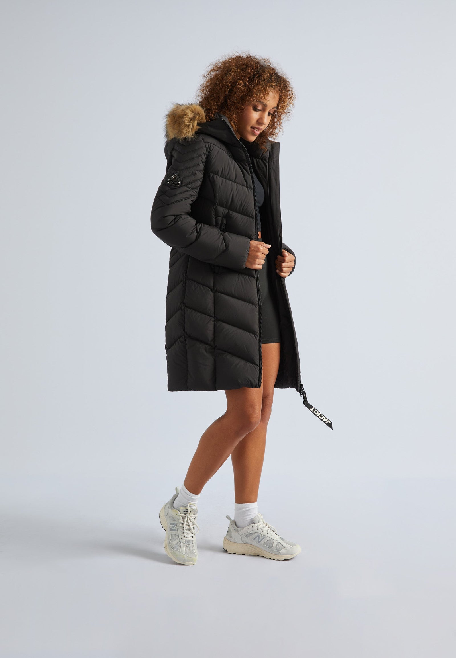 Opium Luxe Parka Coat Black by JACK1T