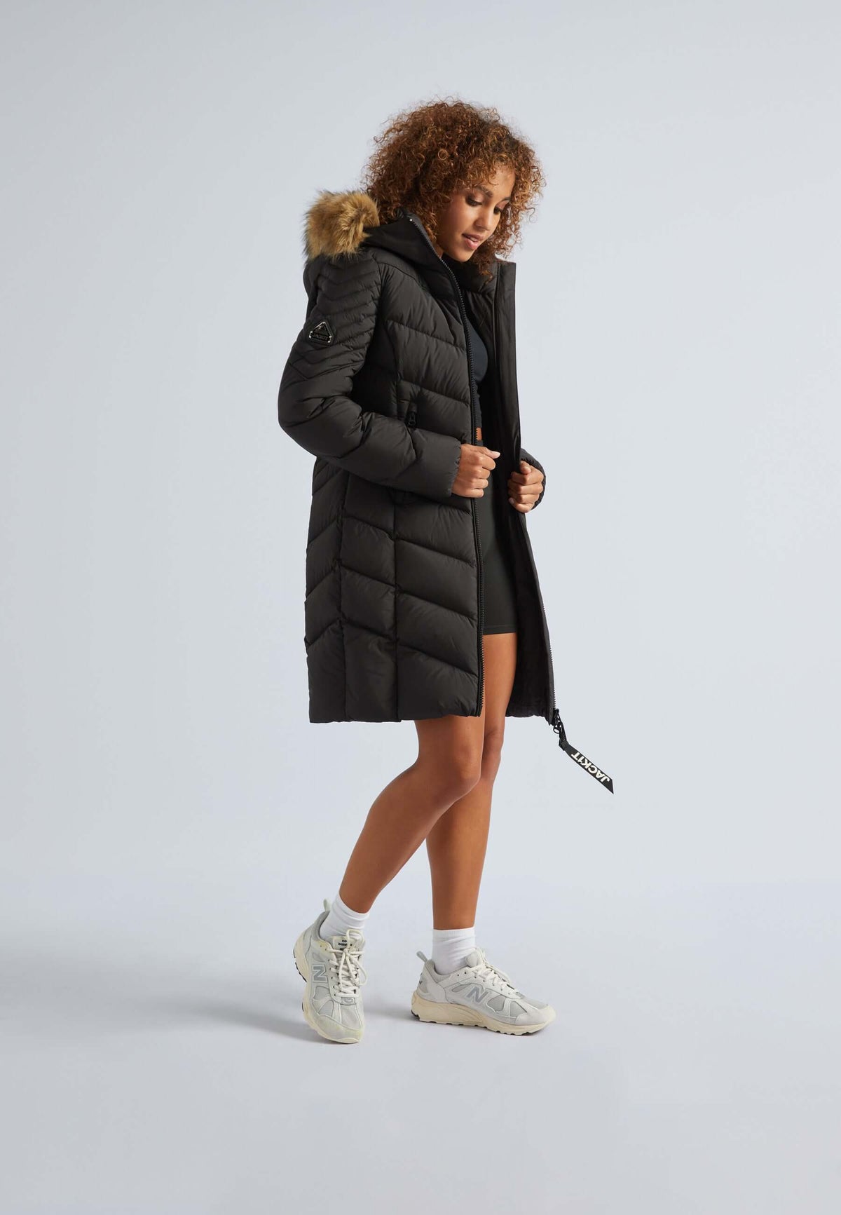 Opium Luxe Parka Coat Black by JACK1T