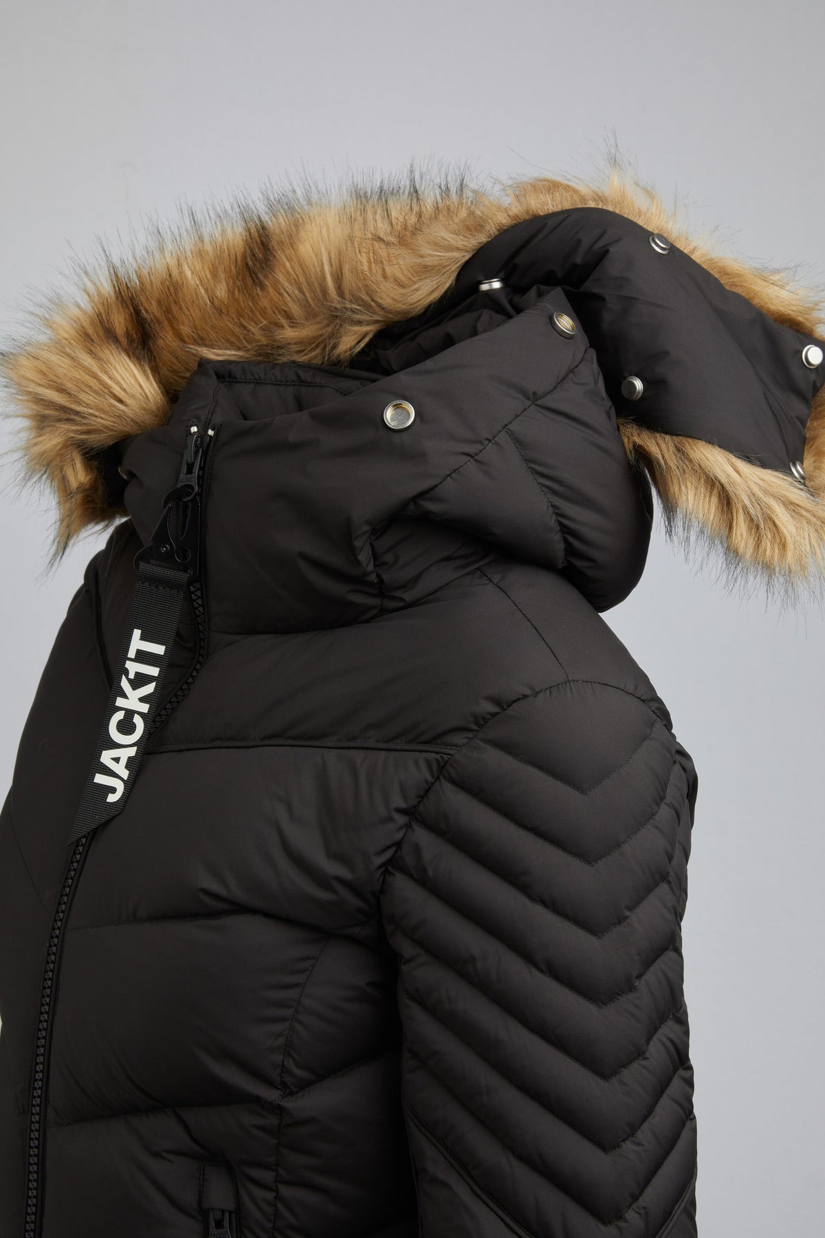 Opium Luxe Parka Coat Black by JACK1T