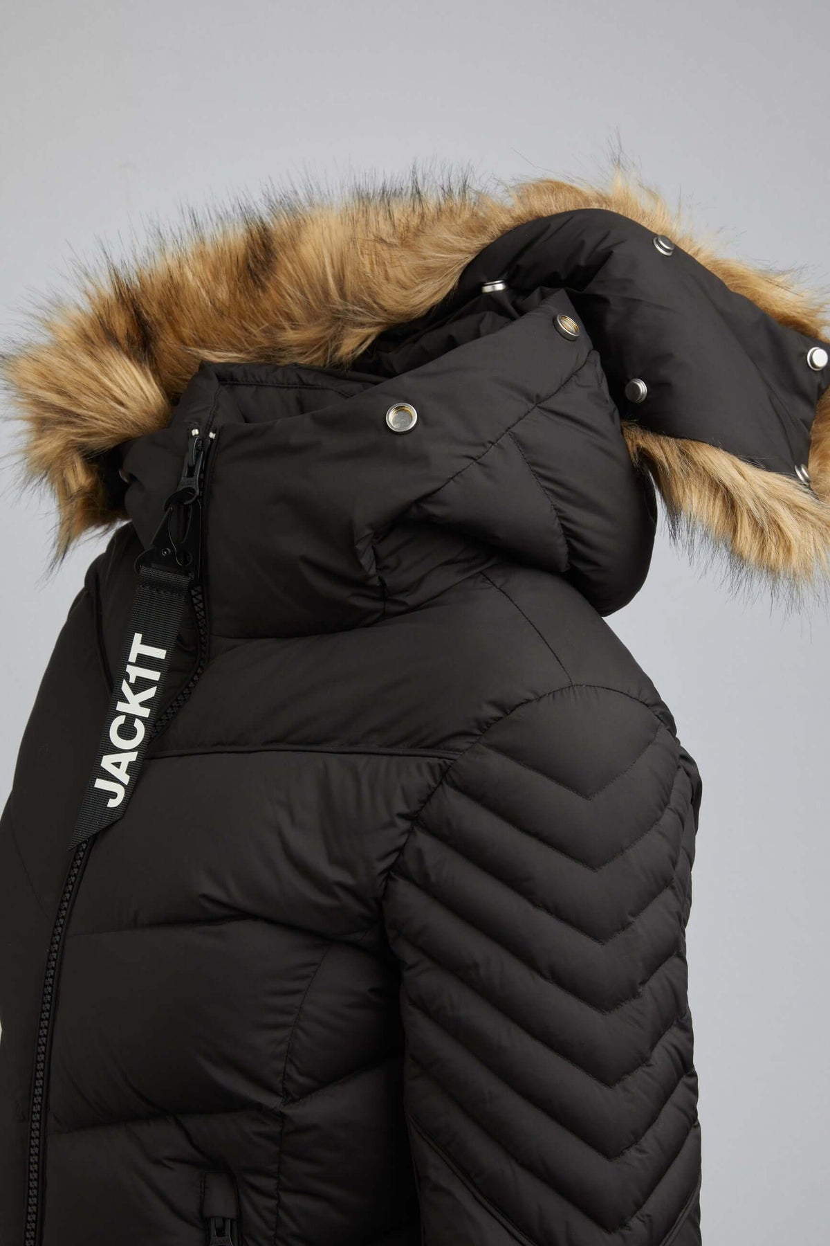Opium Luxe Parka Coat Black by JACK1T