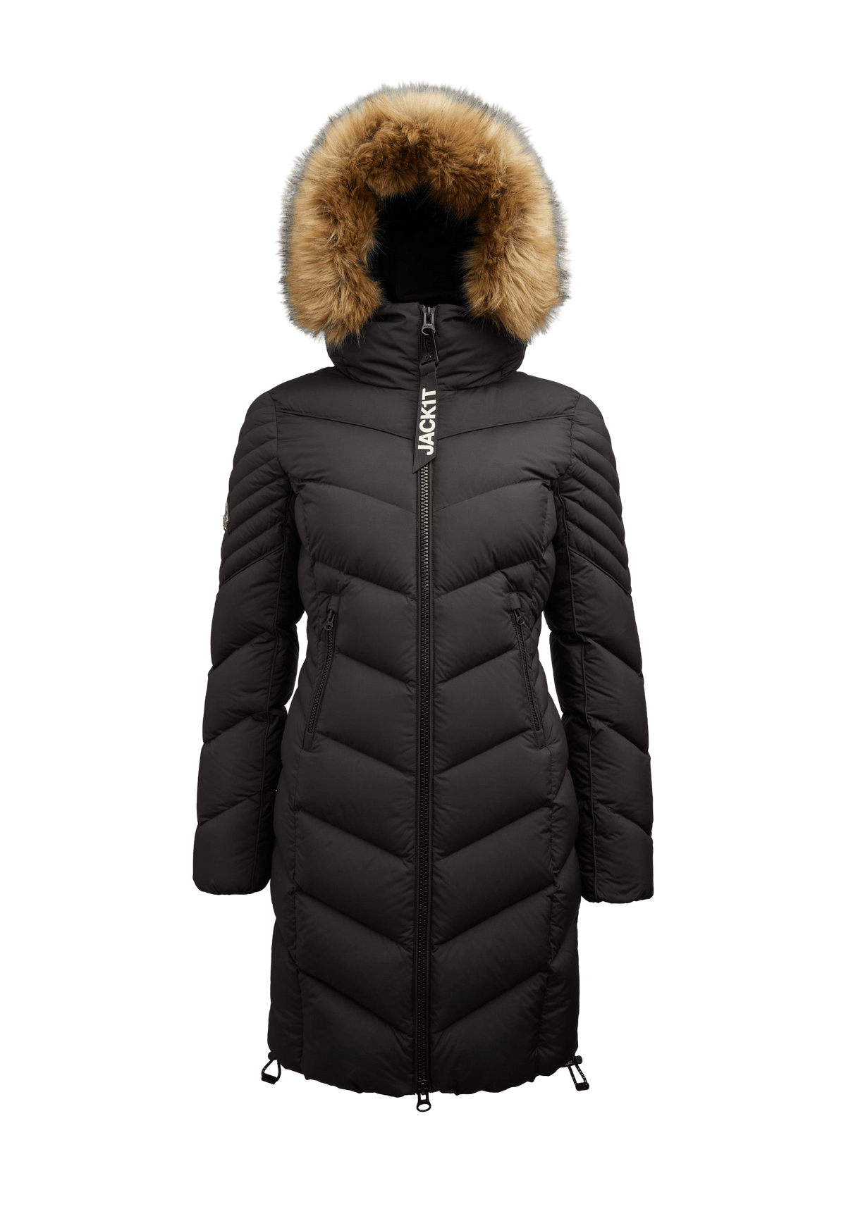 Opium Luxe Parka Coat flat lay swatch
