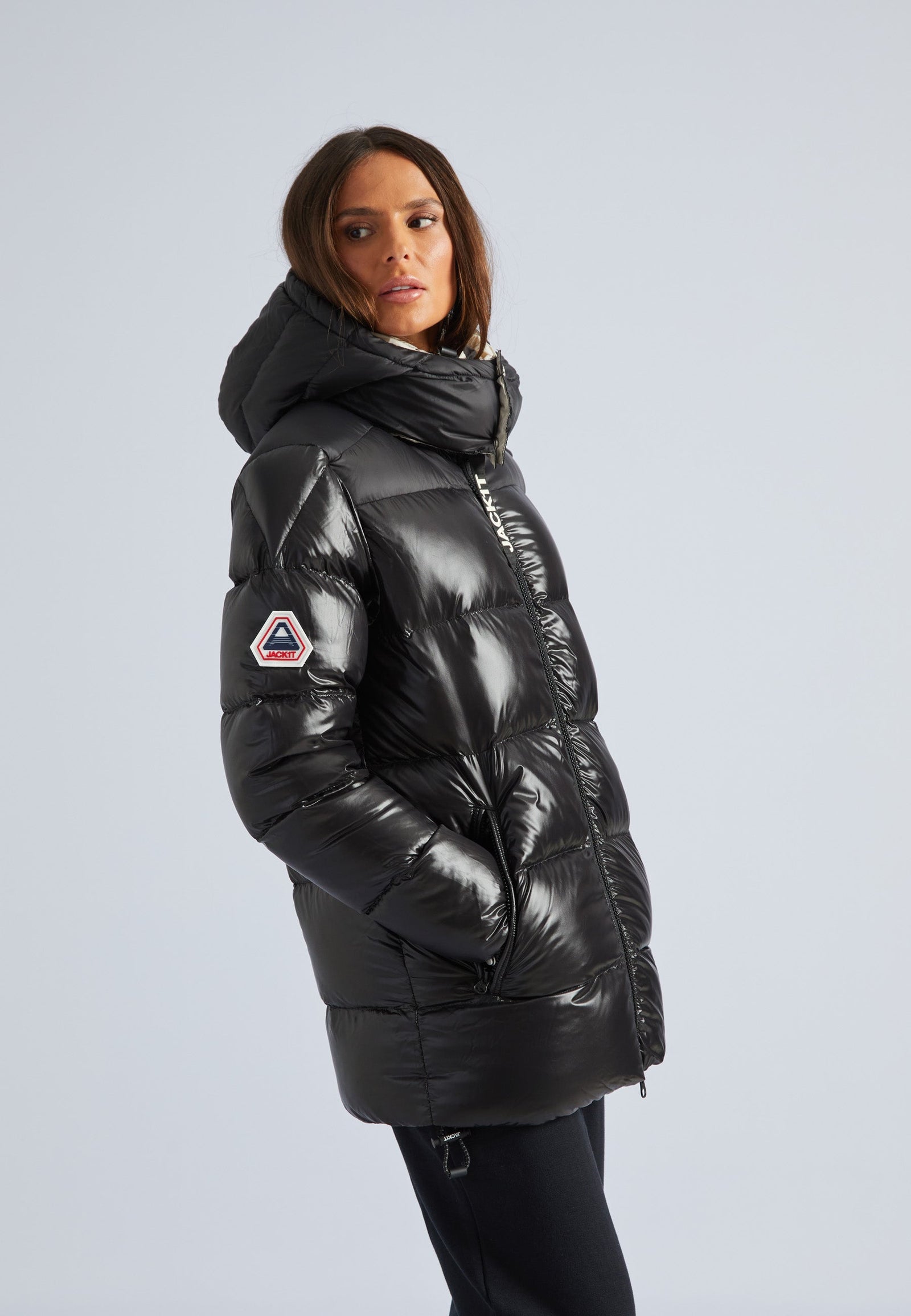 Front Runner Slick Puffer Jacket Black/Stone by JACK1T