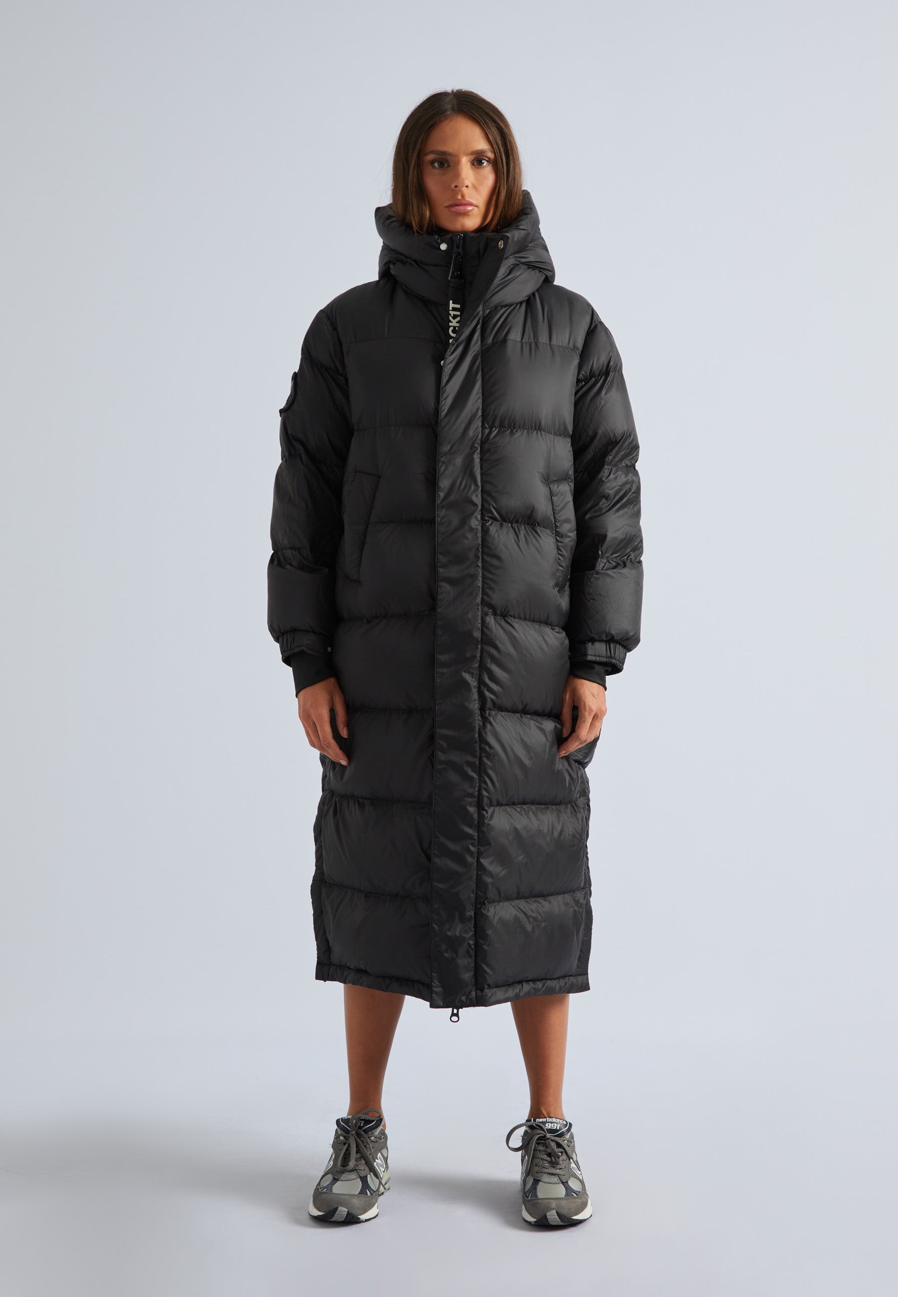 Shop Women's Cocoon Extra Long Coat V2 in Black | JACK1T