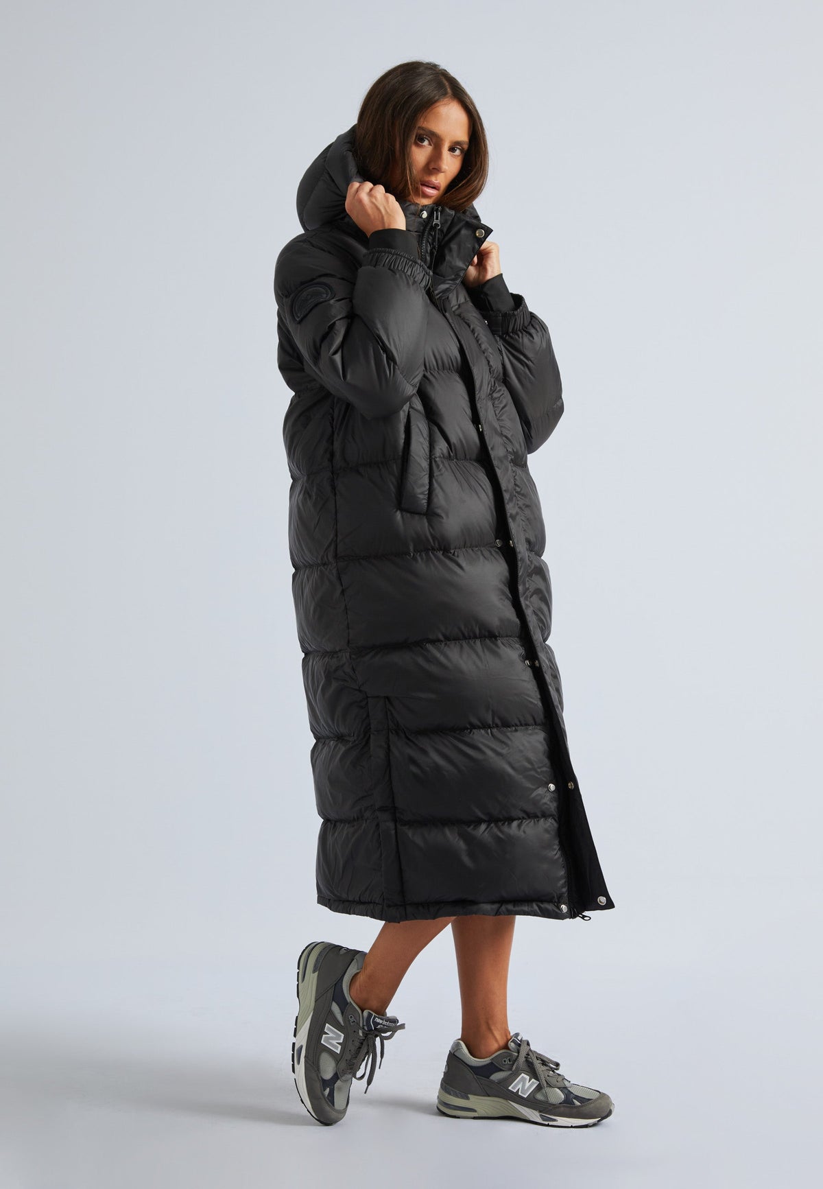 Cocoon Extra Long Coat Black by JACK1T