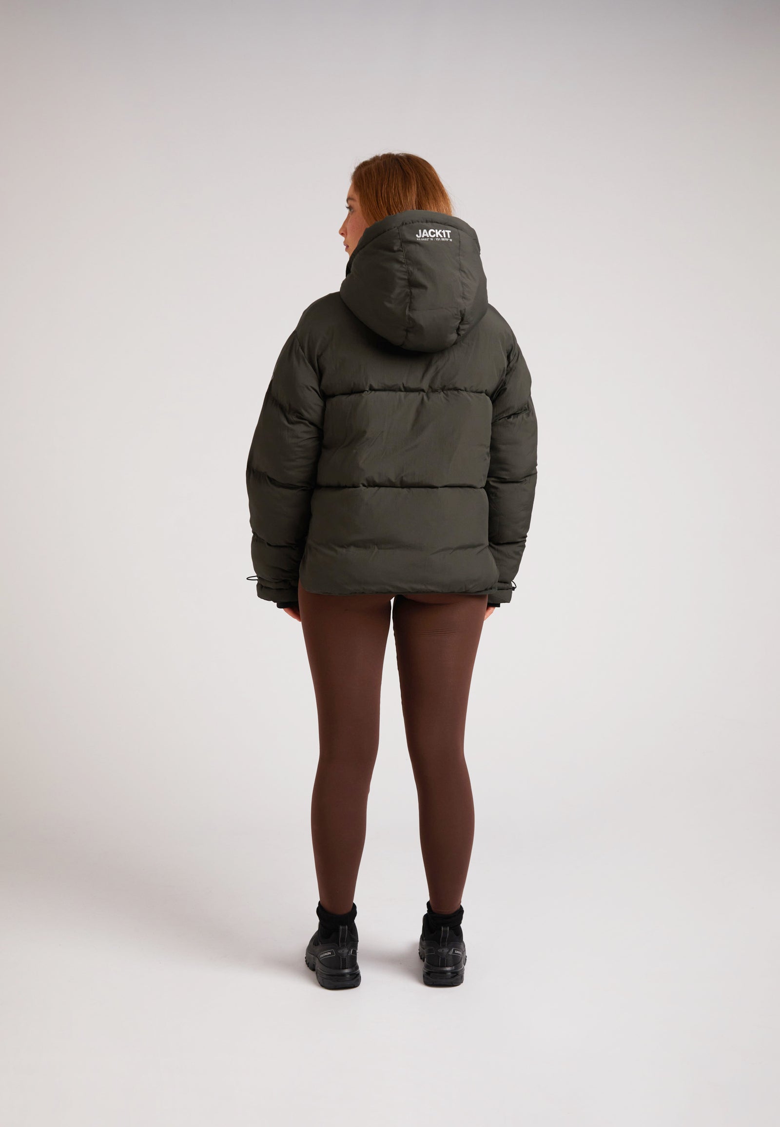 HELIO Cropped Duvet Puffer Jacket