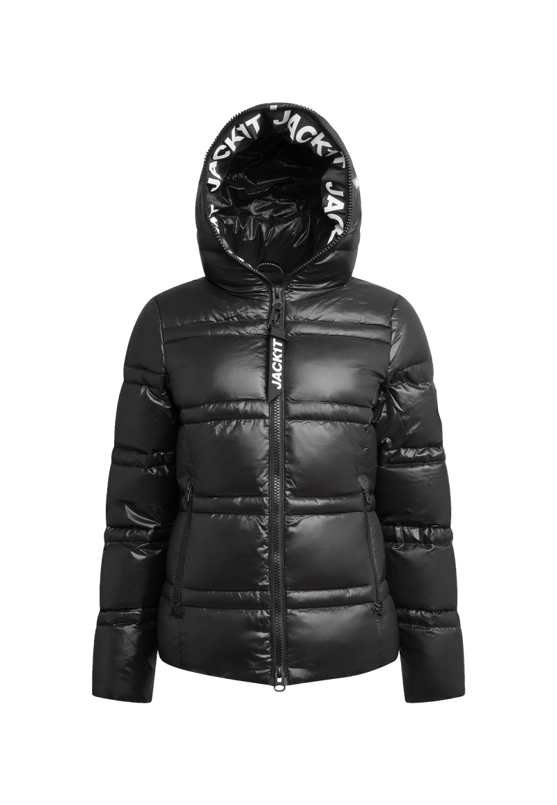 R4D Tramline Puffer Racer Jacket Lux Black flat lay swatch