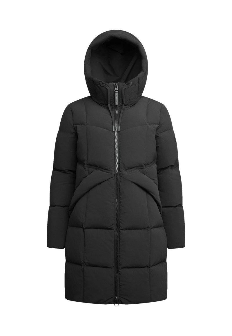 Black Star Puffer Down Coat Black flat lay swatch