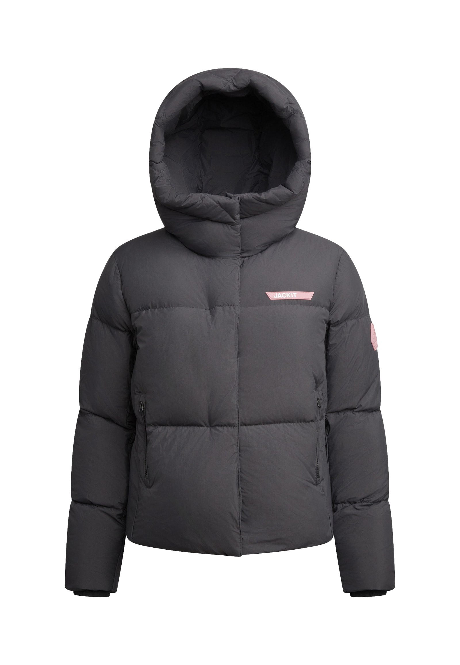Star Shower Down Puffer Jacket Black flat lay swatch
