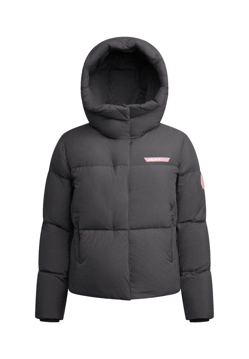 Star Shower Down Puffer Jacket Black flat lay swatch