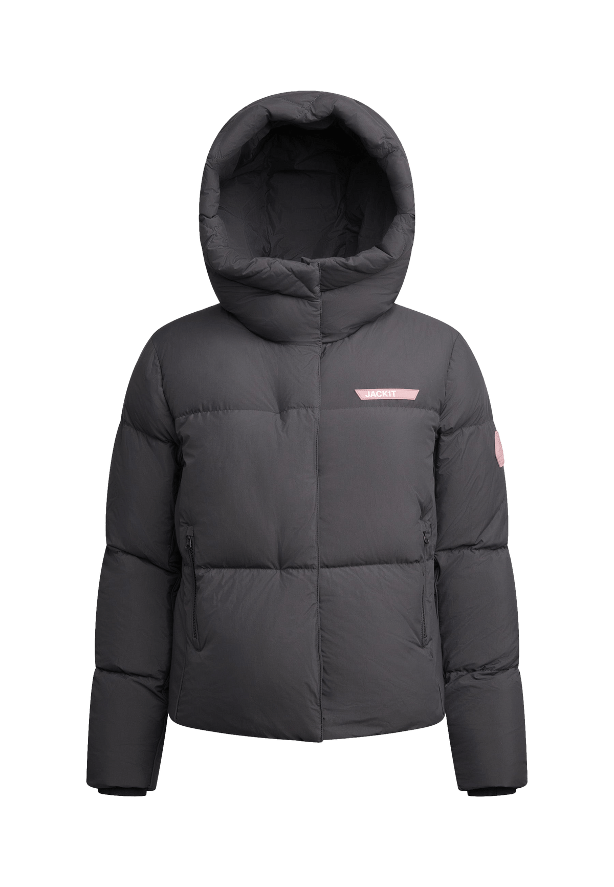 Star Shower Down Puffer Jacket Black flat lay swatch
