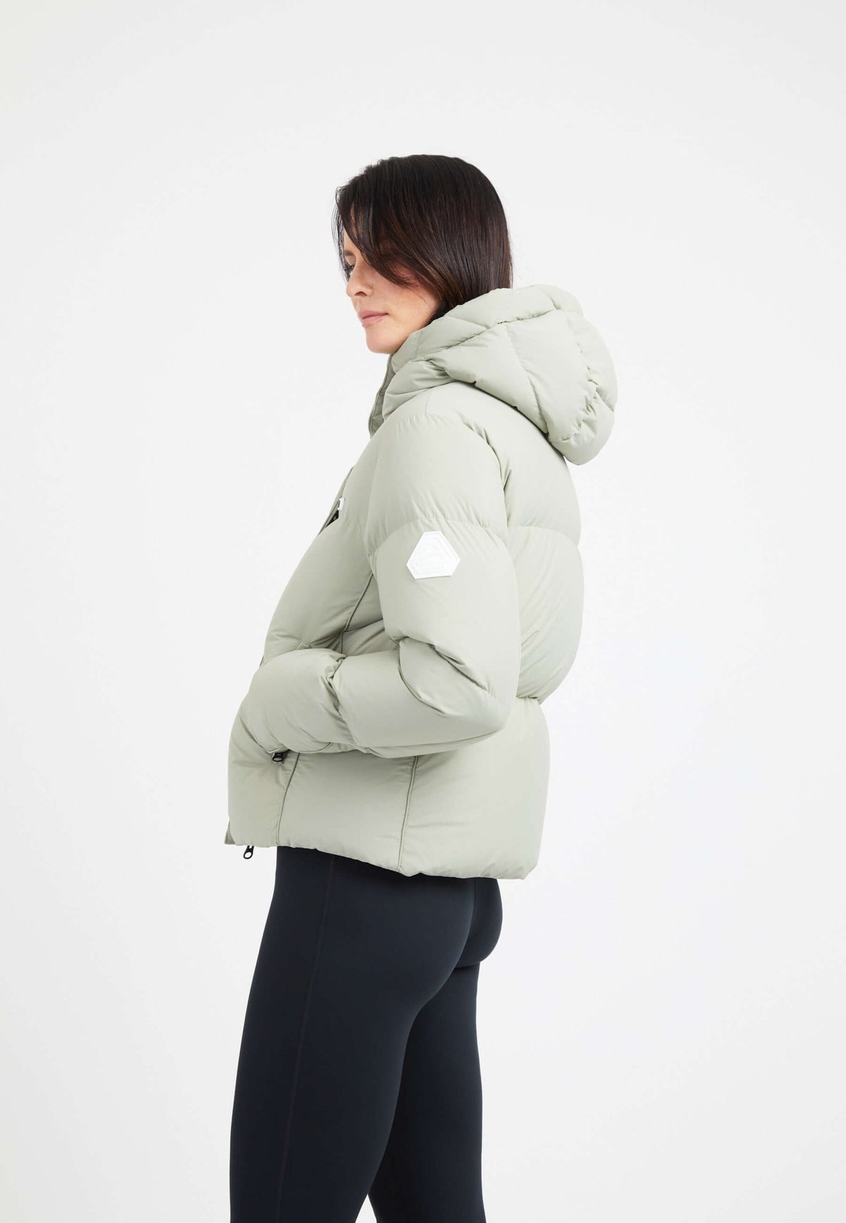 Star Shower Down Puffer Jacket Sage styled shot by JACK1T