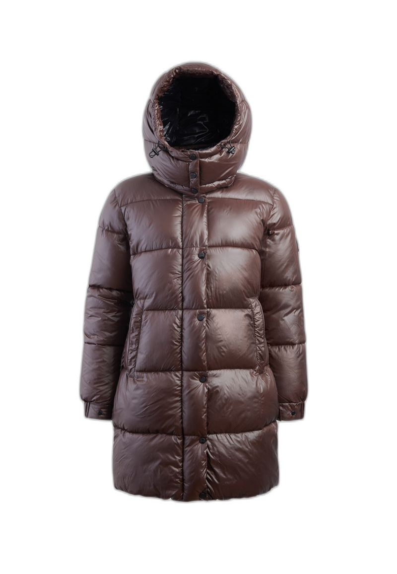 EZ Colonia Coat Chocolate Brown flat lay cutout