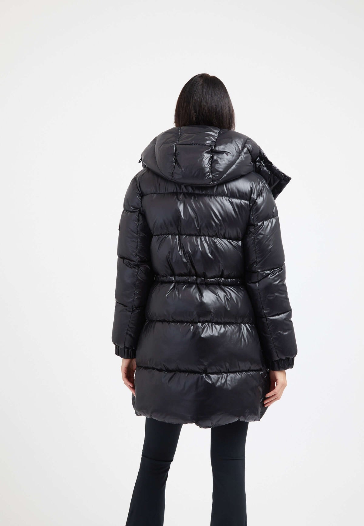 EZ Colonia Coat Black on model full length by JACK1T