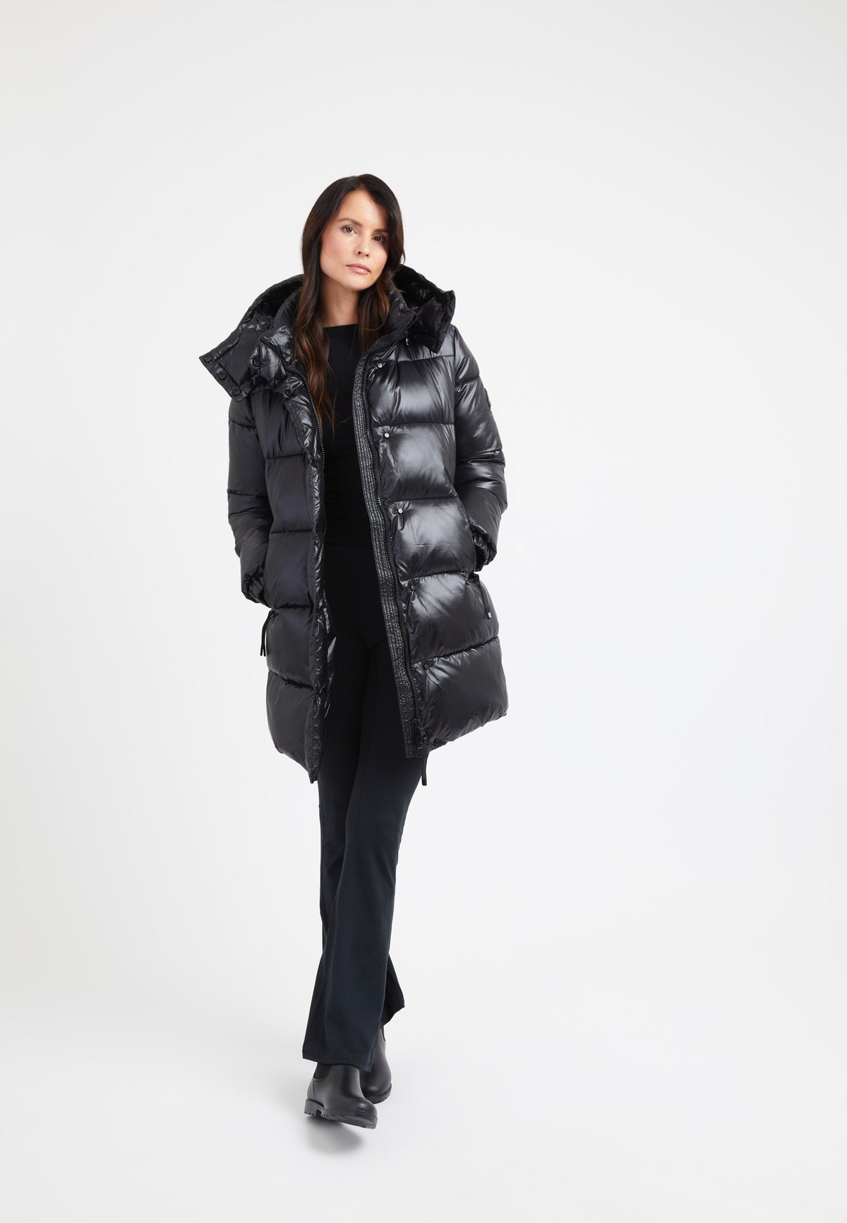 EZ Colonia Coat Black on model detail by JACK1T