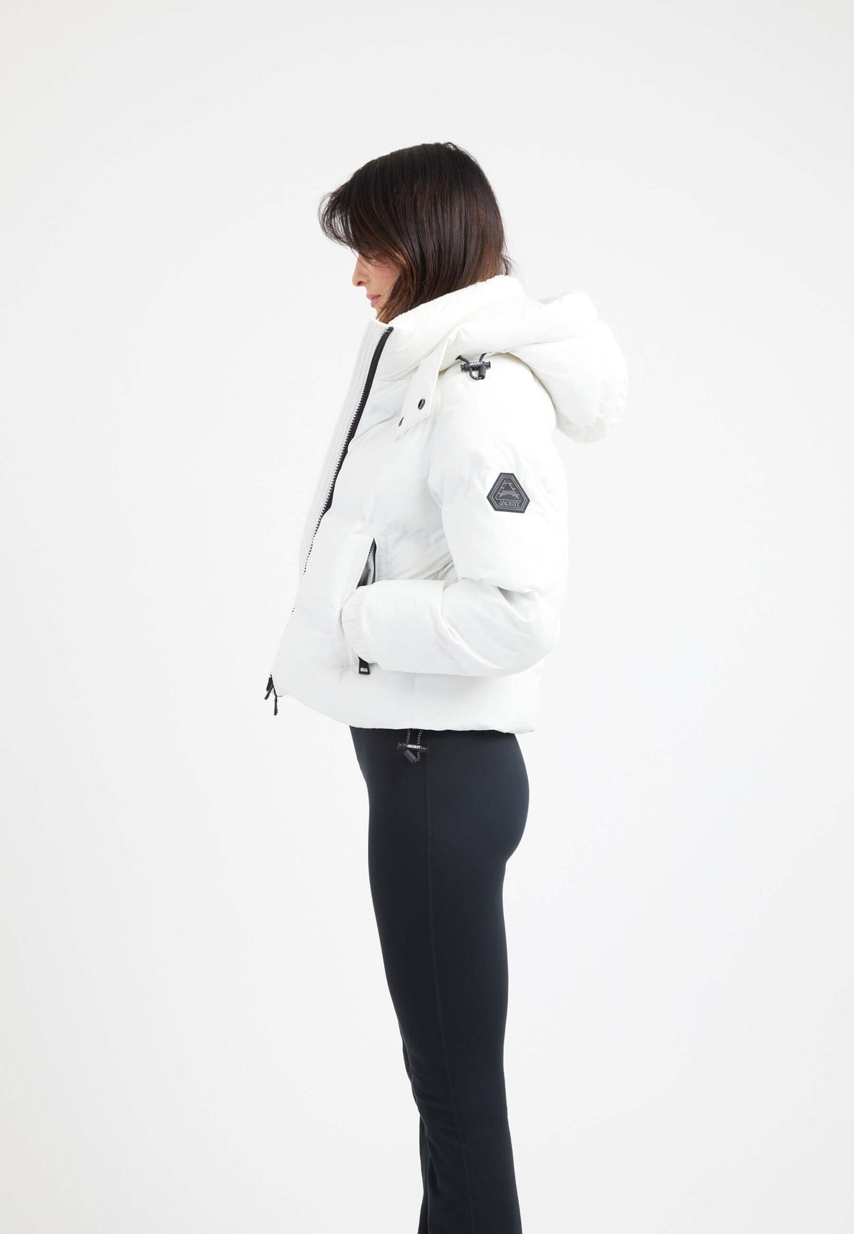 EZ Bonded Cropped White on model back view by JACK1T