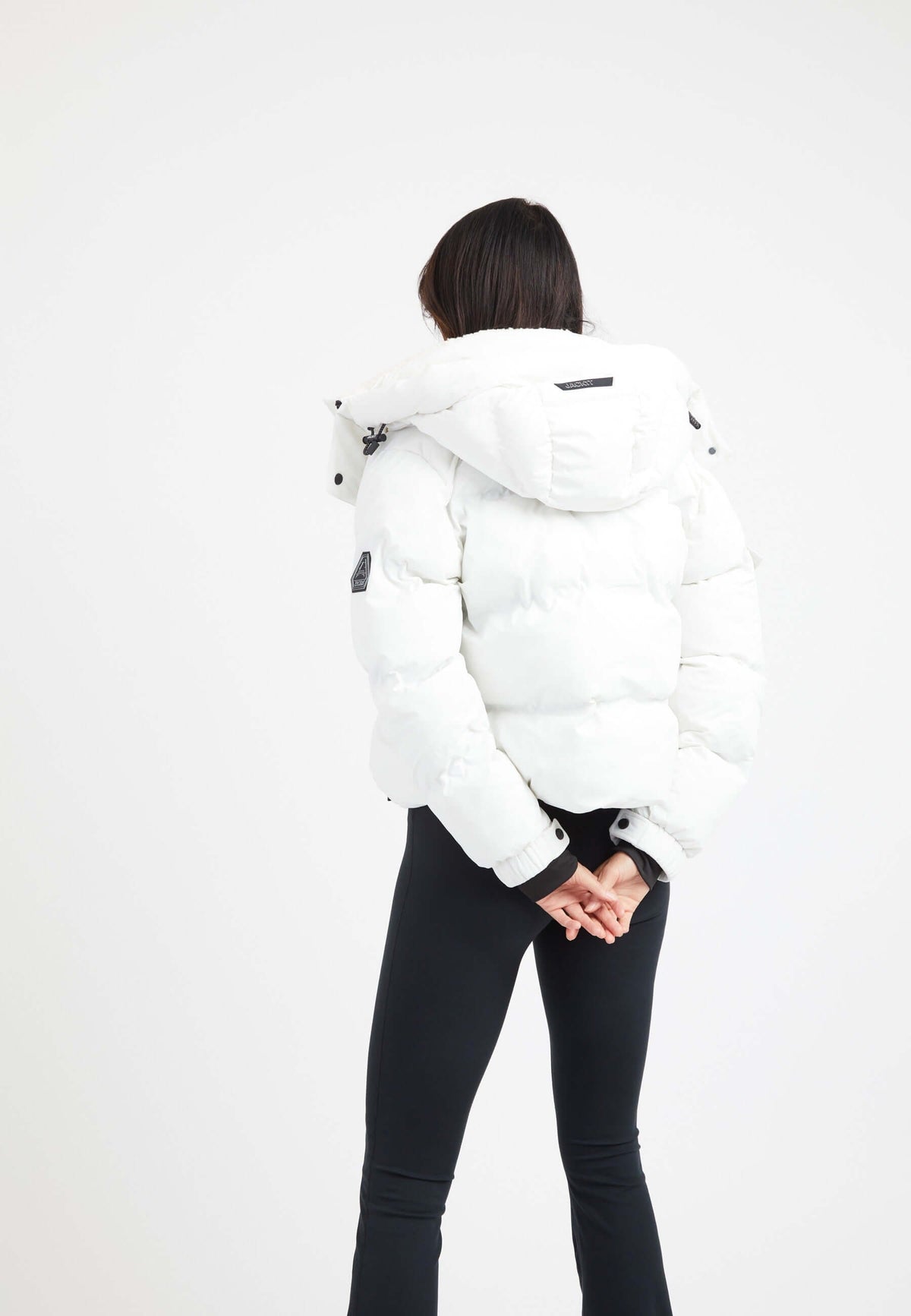 EZ Bonded Cropped White on model full length by JACK1T