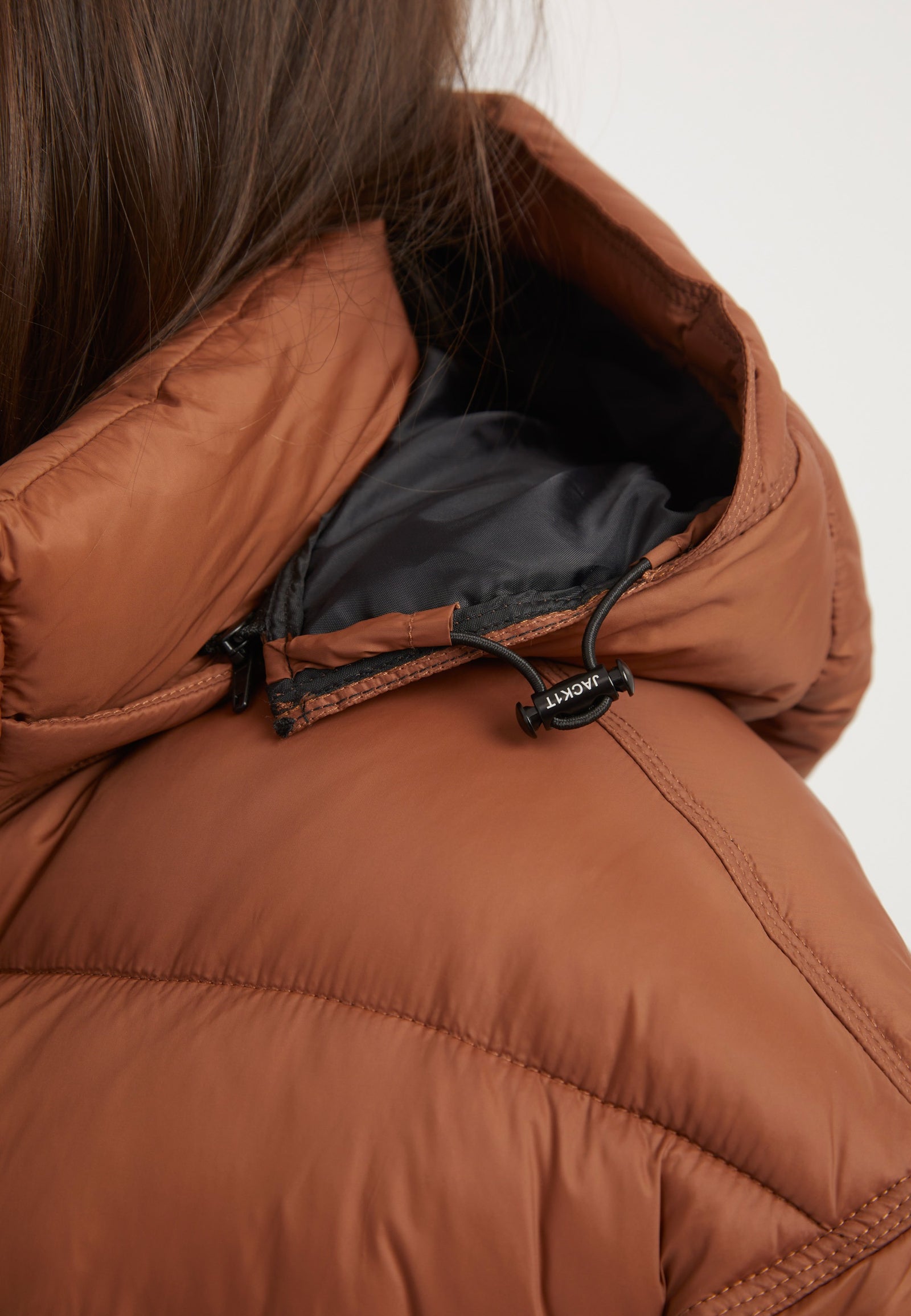 Cloud Boss ONELOFT Puffer Jacket Mocha detail shot by JACK1T