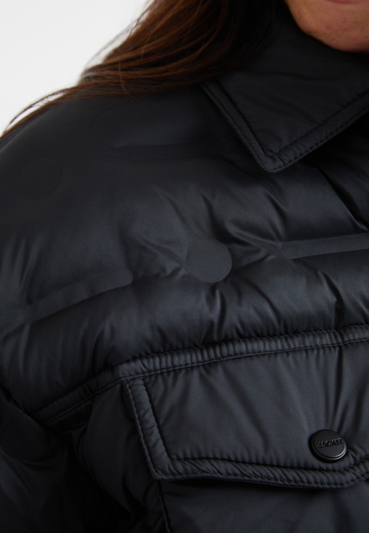 Apollo Shirt Jacket Black detail shot by JACK1T