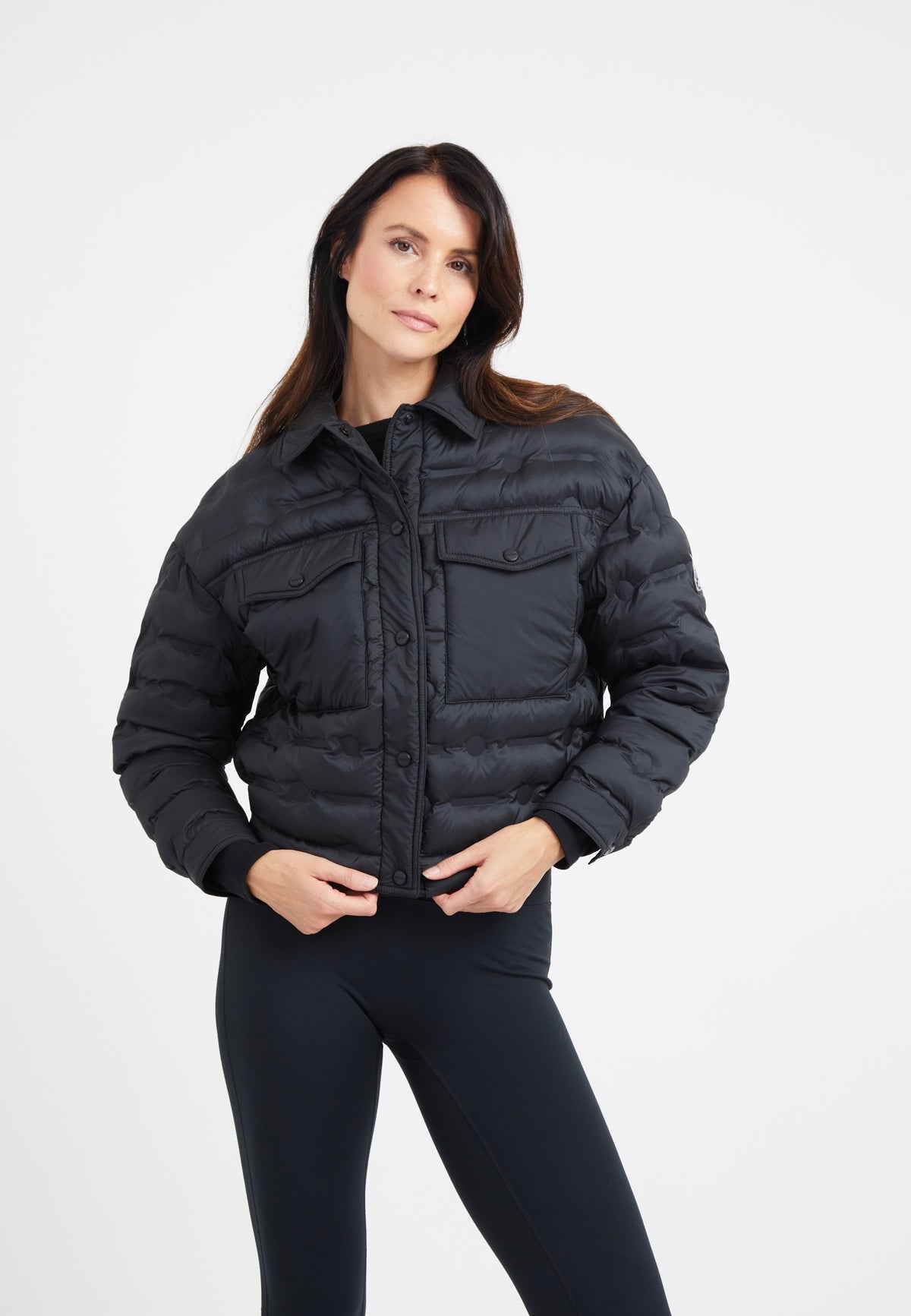 Apollo Shirt Jacket Black on model front view by JACK1T