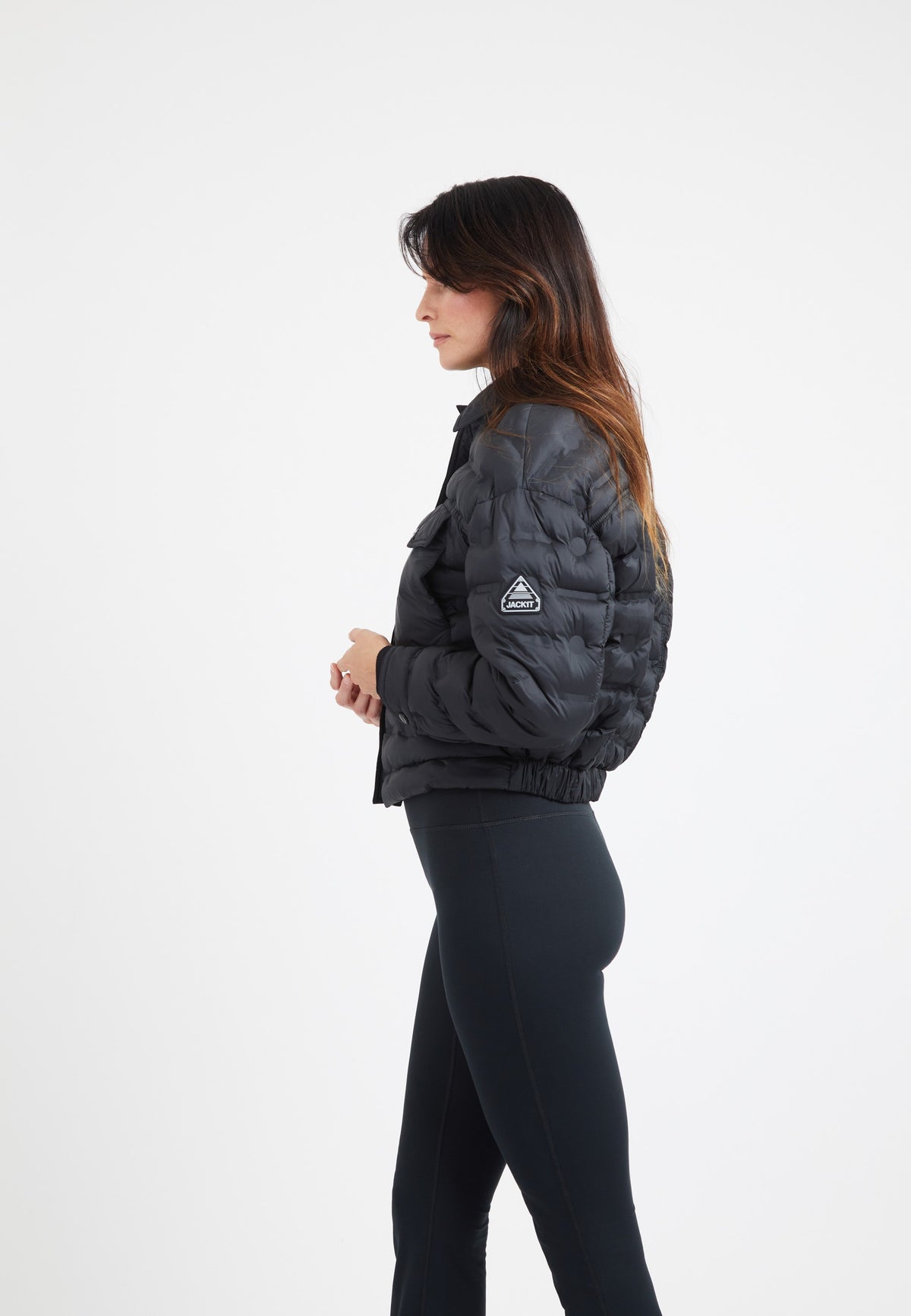 Apollo Shirt Jacket Black on model back view by JACK1T