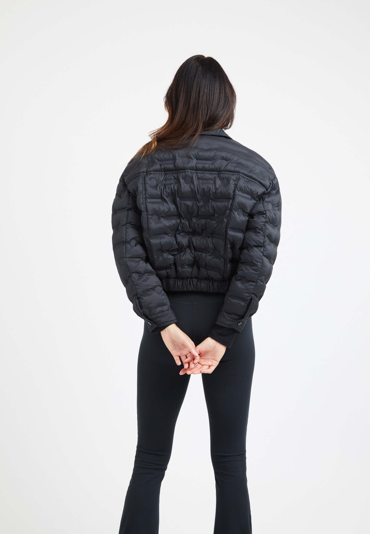 Apollo Shirt Jacket Black on model full length by JACK1T