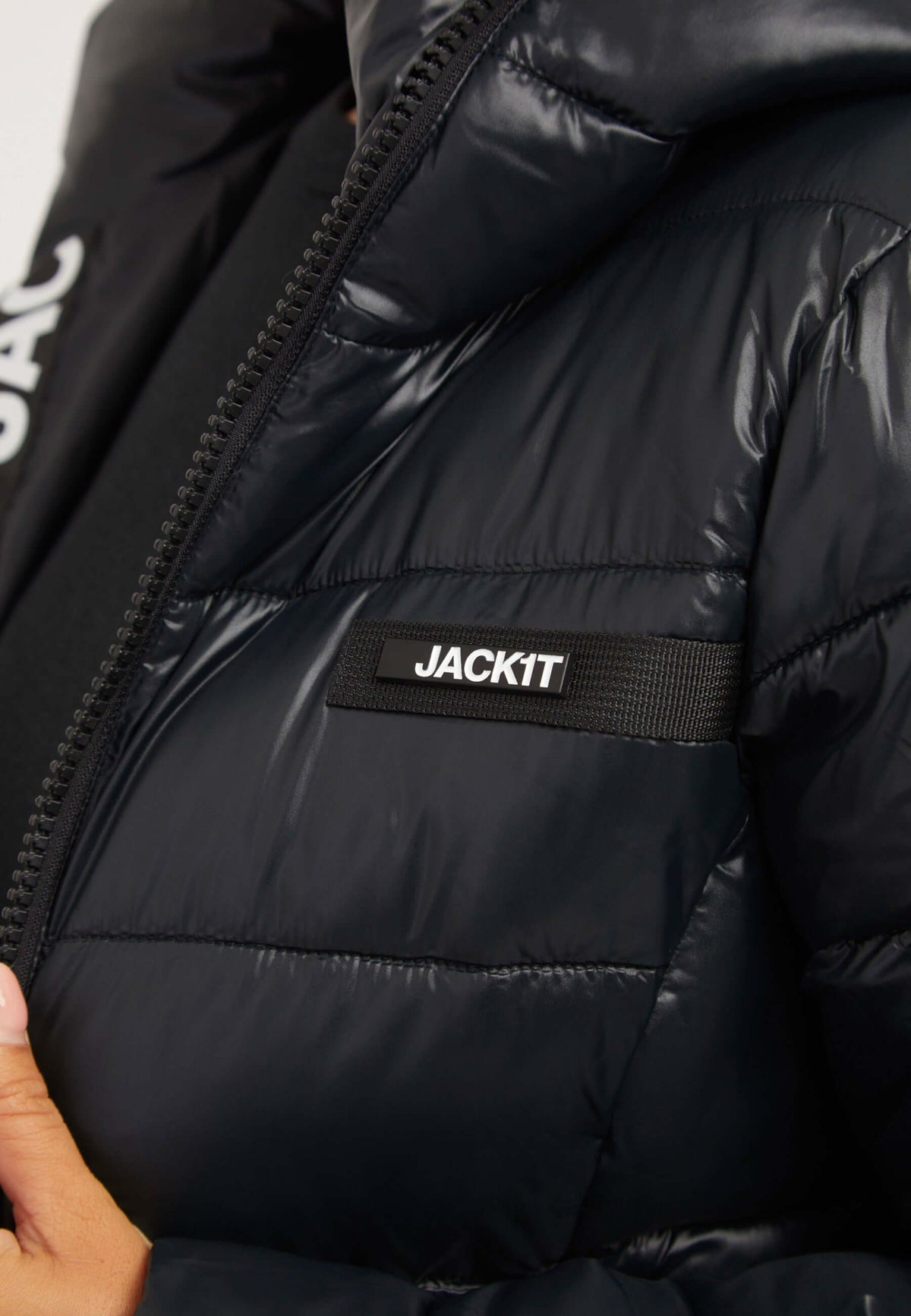 R3D Slick Racer Jacket Black detail shot by JACK1T