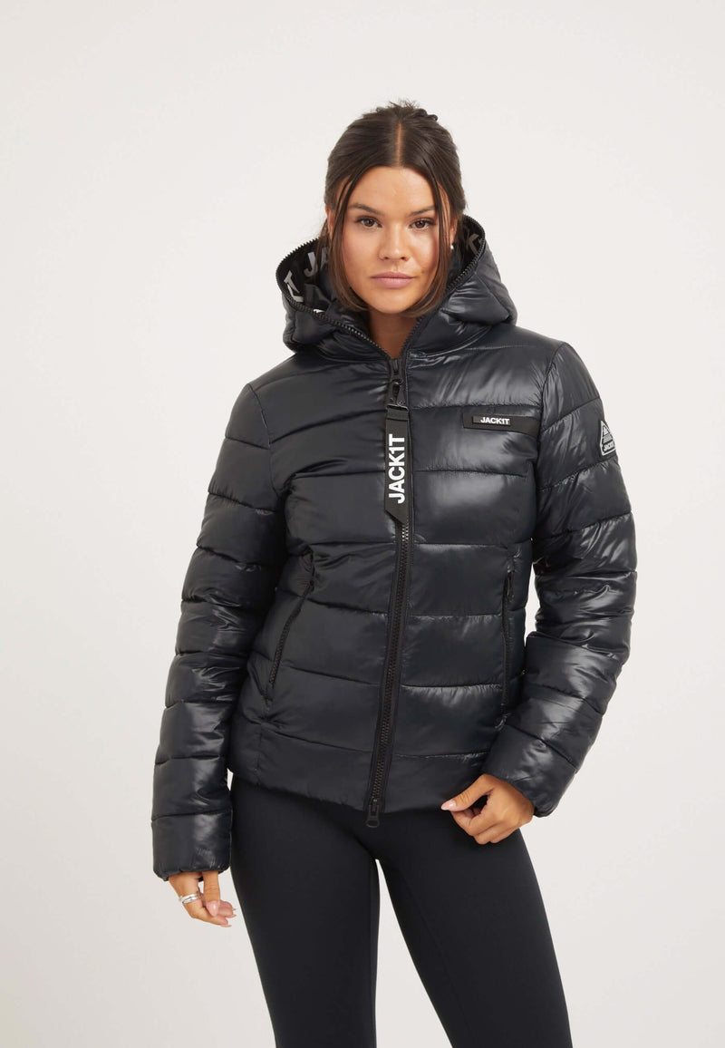 R3D Slick Racer Jacket Black on model front view by JACK1T