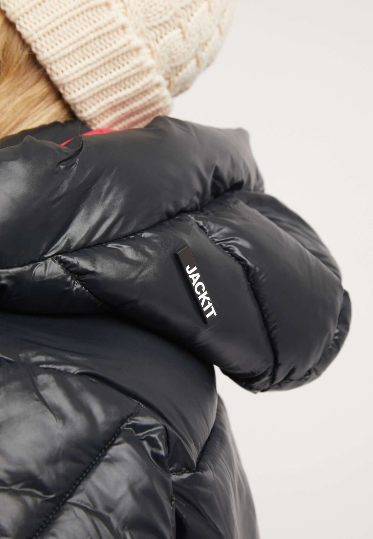 EZ Racer Slick Hood Jacket Black/Stone detail shot by JACK1T