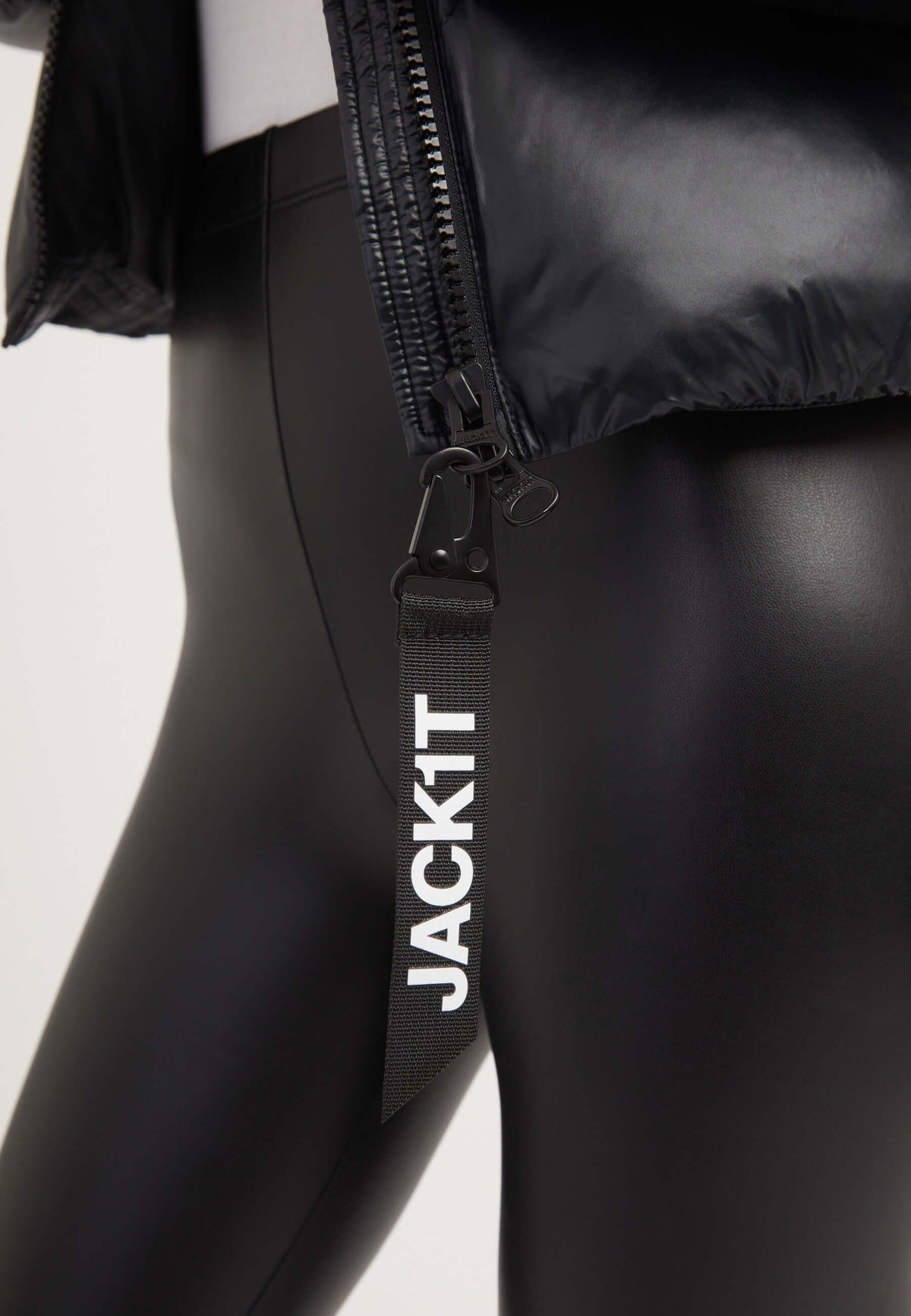 EZ Racer Slick Hood Jacket Black/Stone detail shot by JACK1T