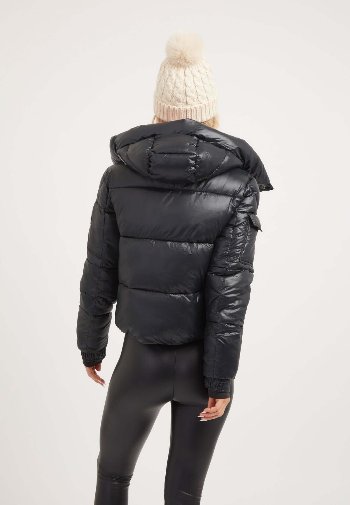 EZ Racer Slick Hood Jacket Black/Stone on model full length by JACK1T
