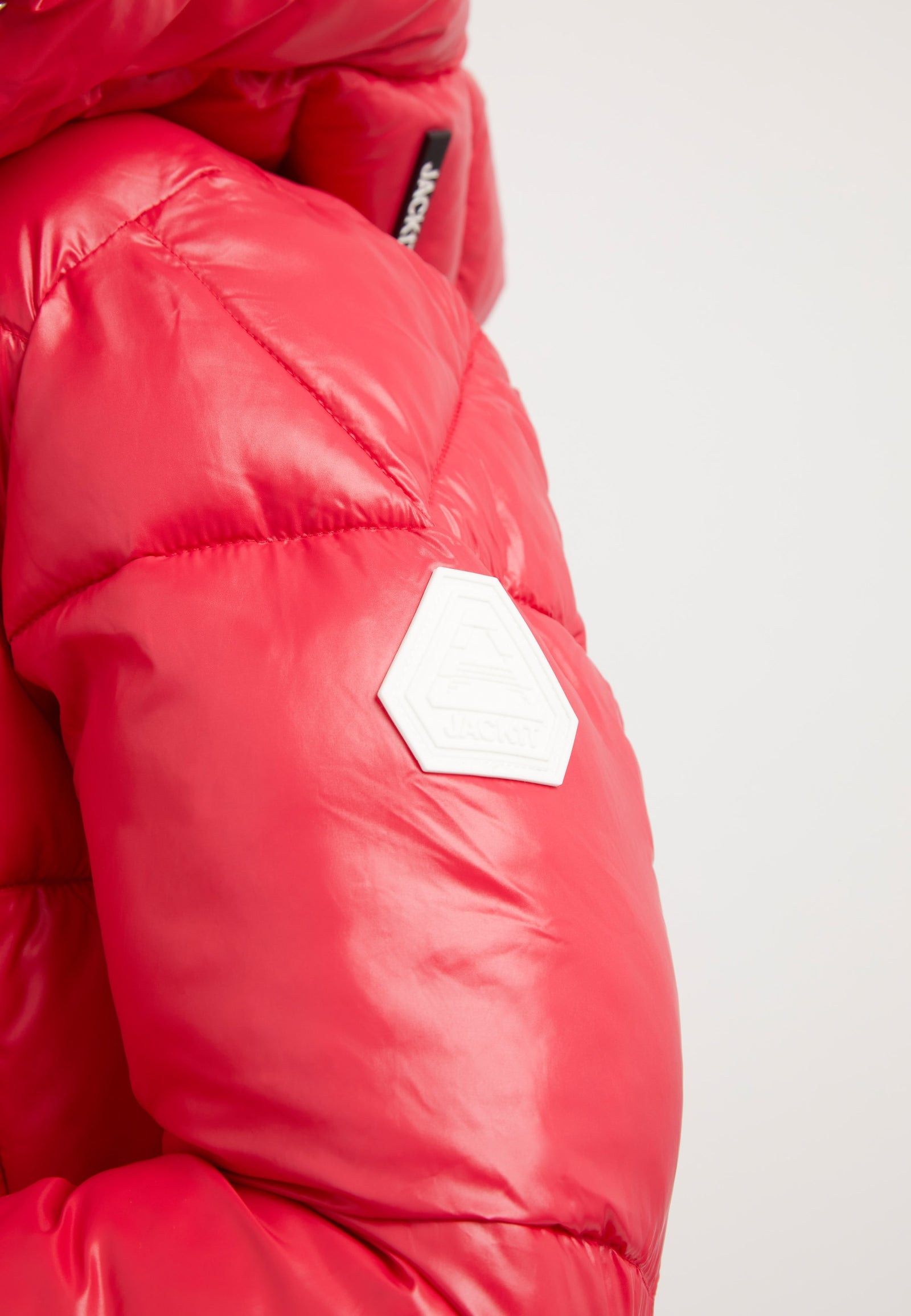EZ Racer Slick Hood Jacket Pink detail shot by JACK1T