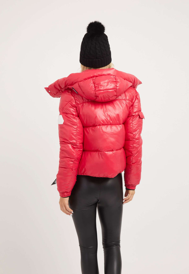 EZ Racer Slick Hood Jacket Pink on model full length by JACK1T