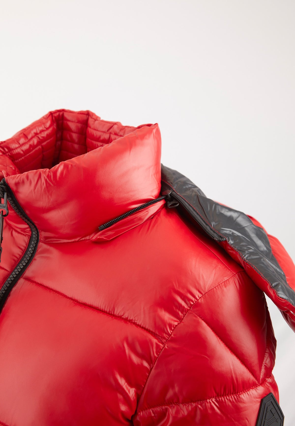 EZ Racer Slick Hood Jacket Cherry Red flat lay swatch