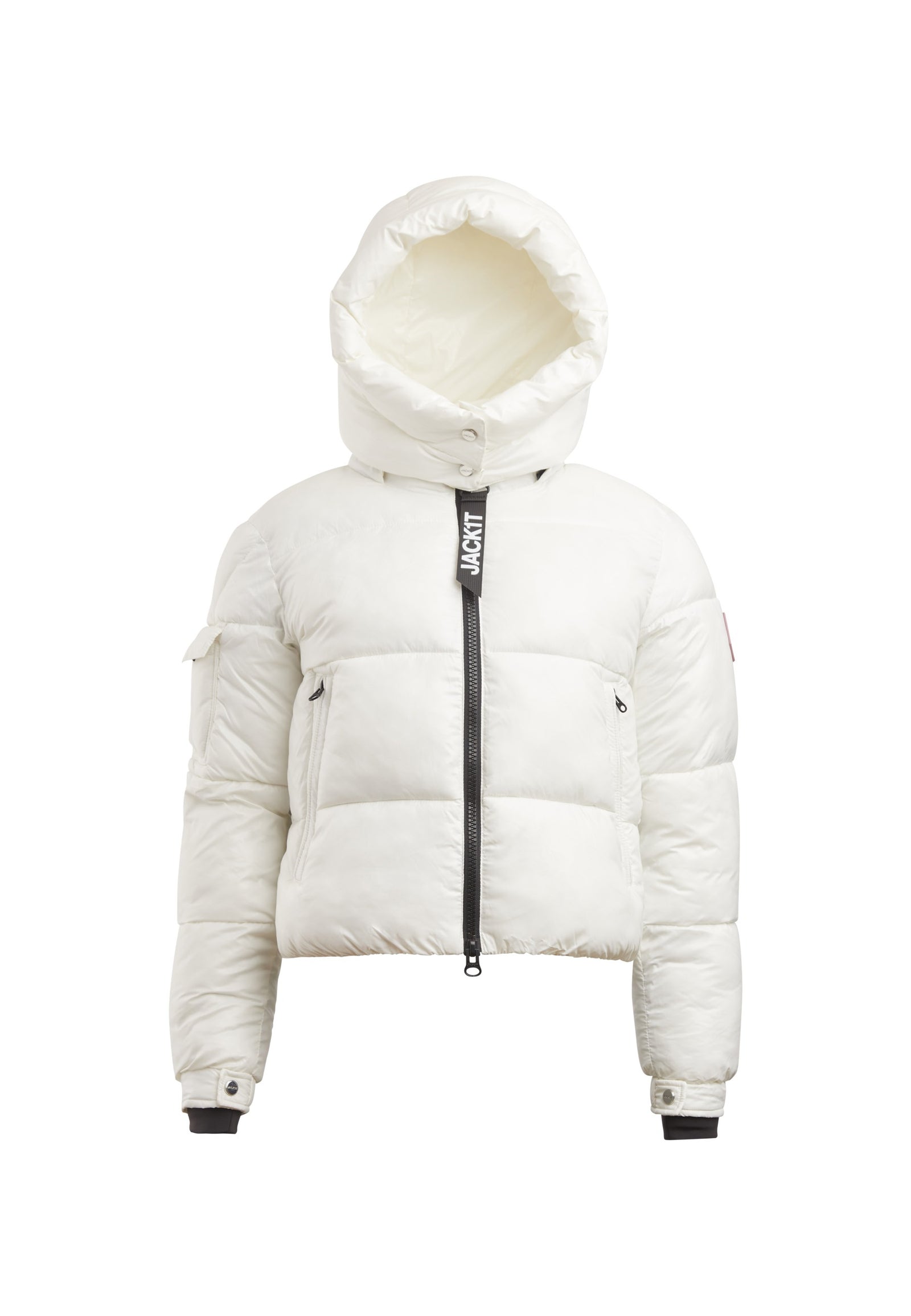 EZ Racer Slick Hood Jacket Snow flat lay swatch