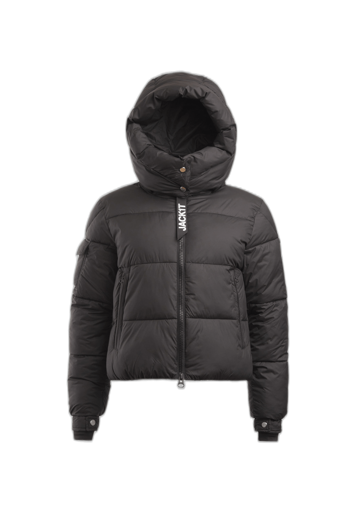 EZ Racer Hood Jacket Matt Black flat lay cutout