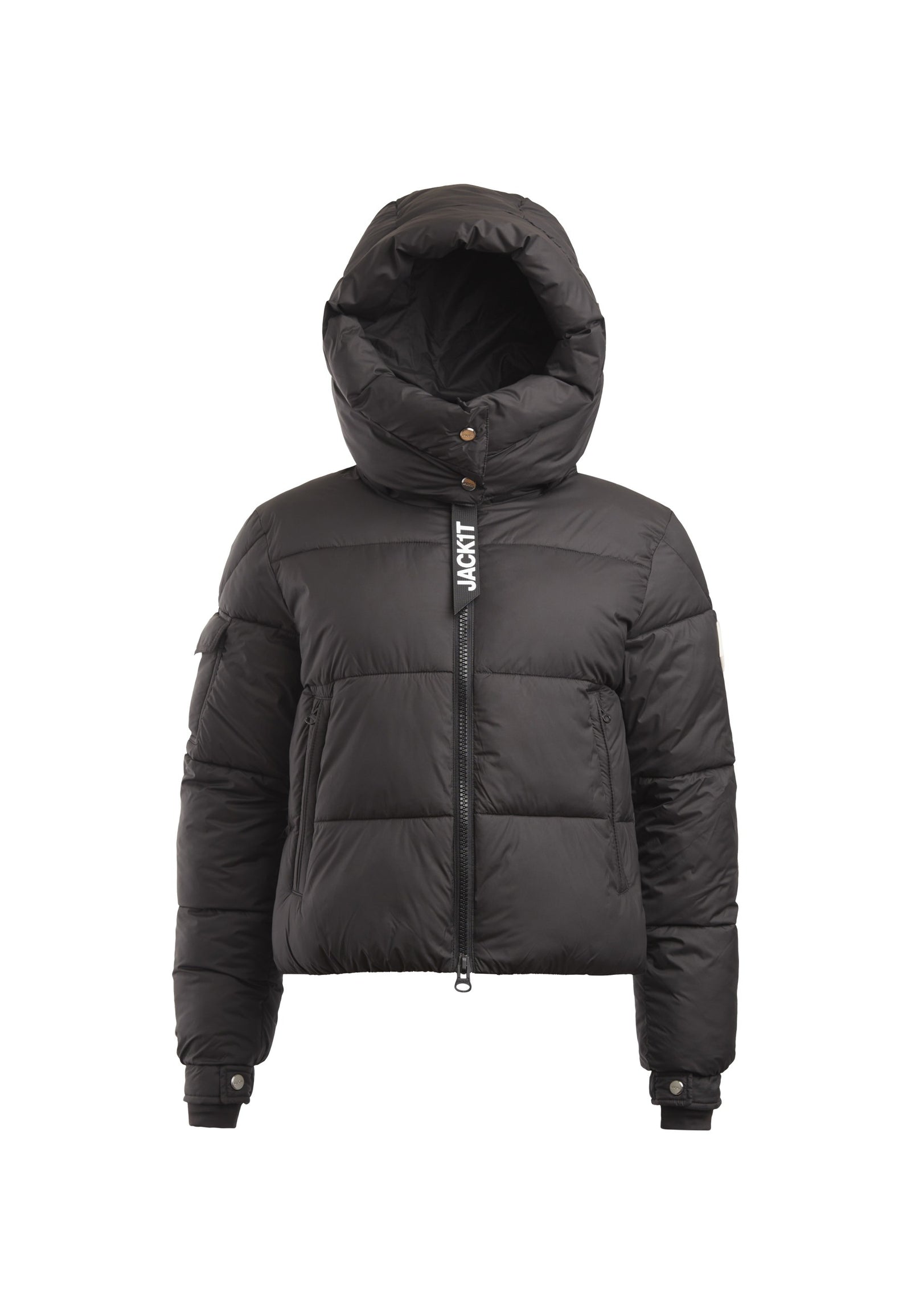 EZ Racer Hood Jacket Matt Black flat lay swatch