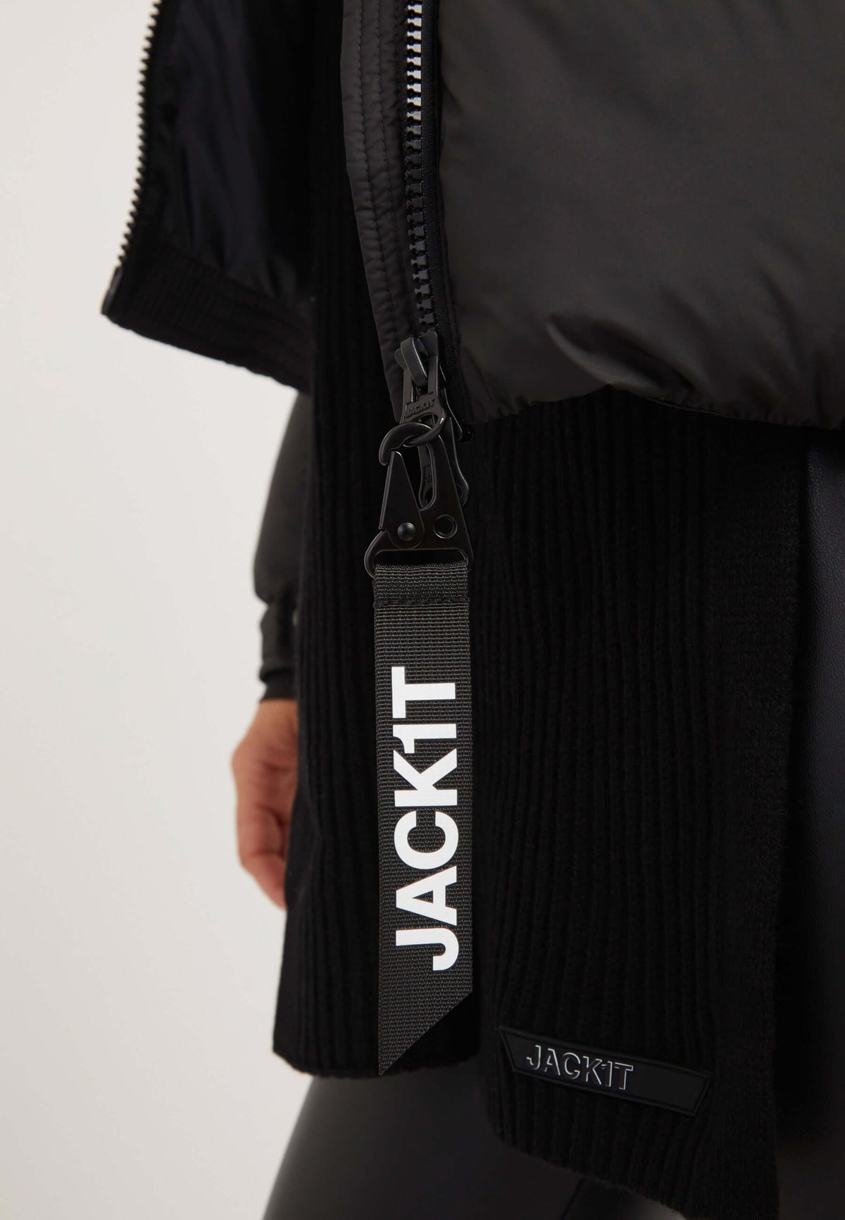 EZ Racer Hood Matt Jacket Black/Cherry Red detail shot by JACK1T