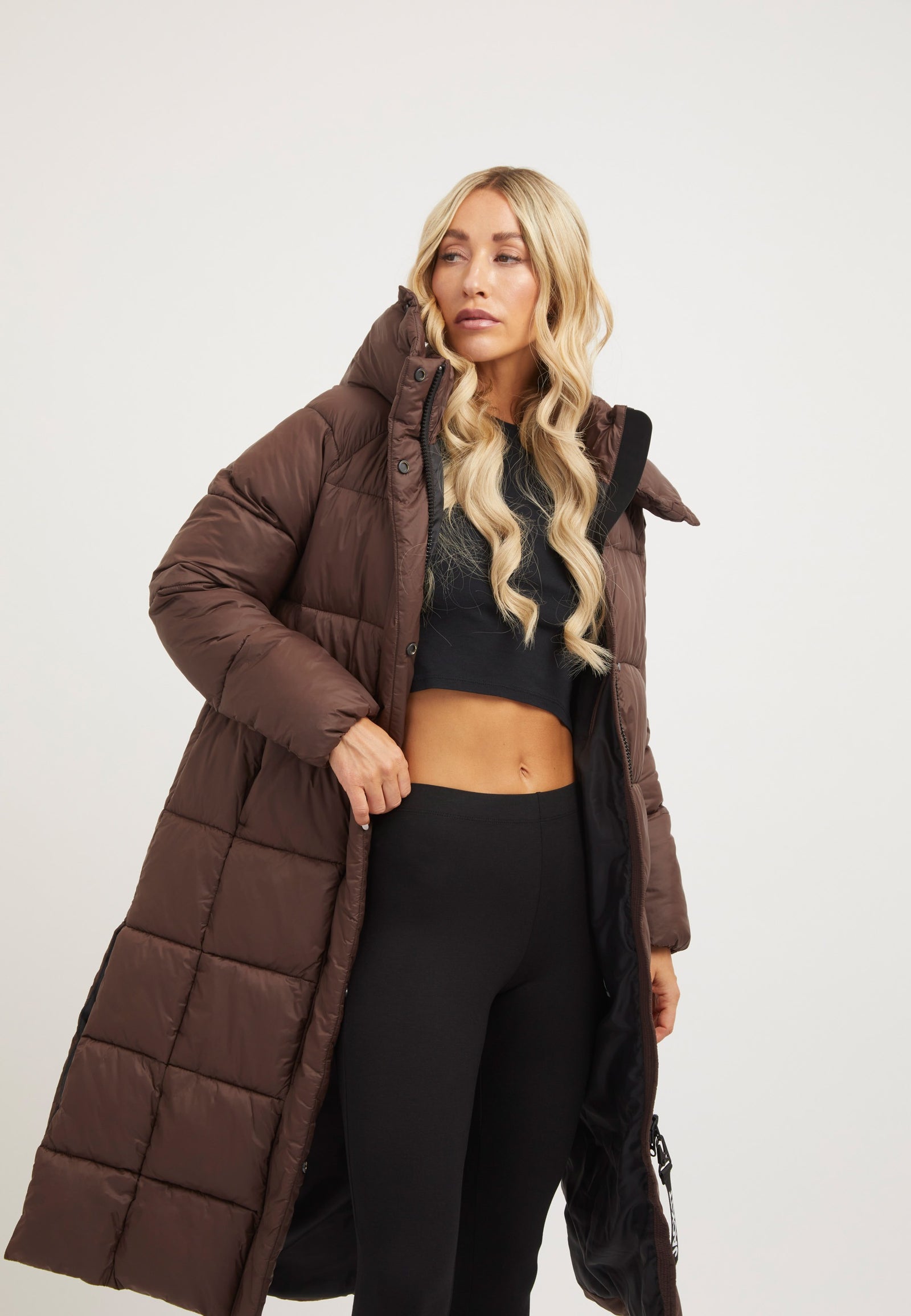Cloud Boss Coat Mid Brown styled shot by JACK1T
