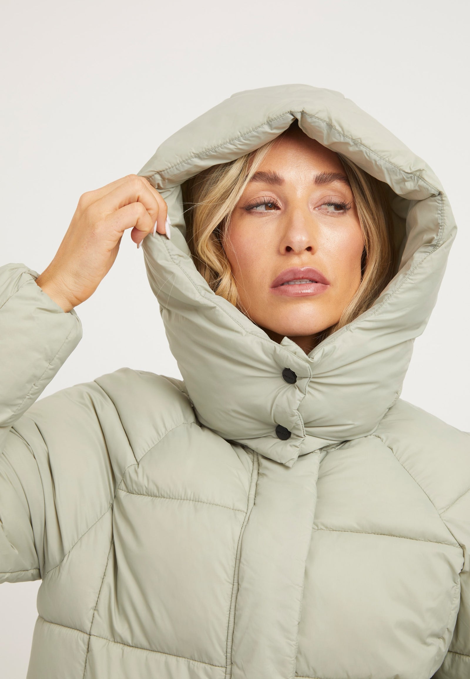 Cloud Boss Coat Sage styled shot by JACK1T