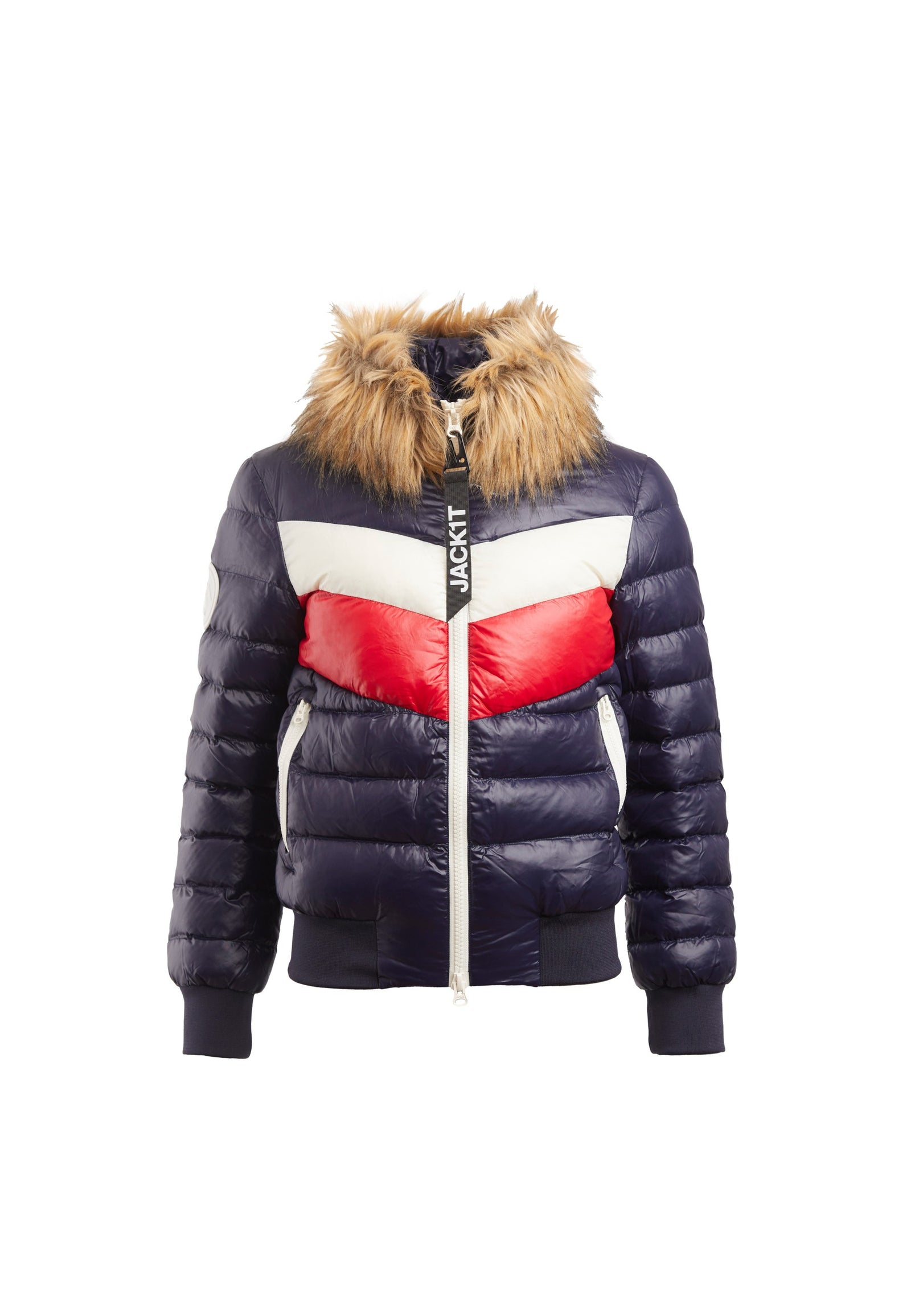 Retro Racer Revolution Jacket Navy flat lay swatch