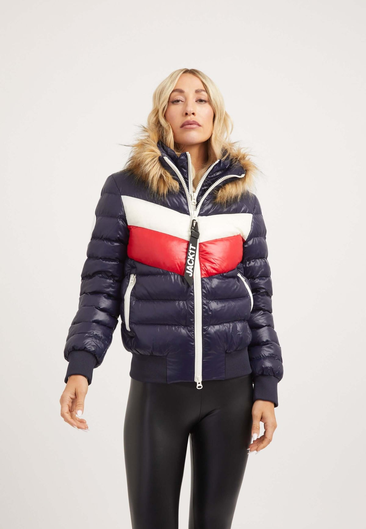 Retro Racer Revolution Jacket Navy styled shot by JACK1T